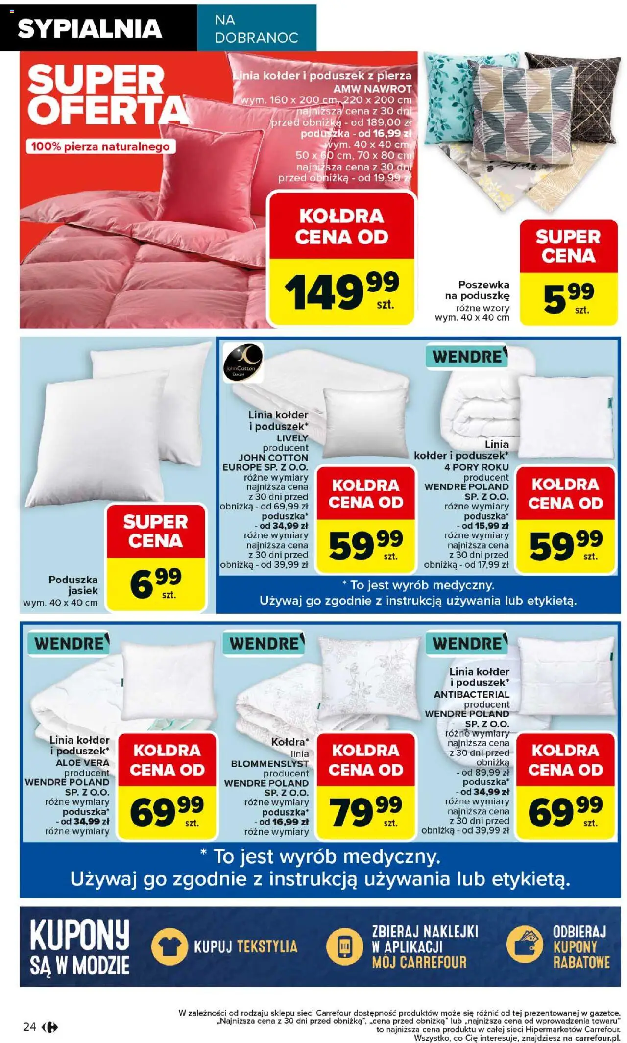 Carrefour Gazetka - Łap okazje od 11.09.2025 | Strona: 24 | Produkty: Poduszka, Naklejki, Kołdra, Tekstylia