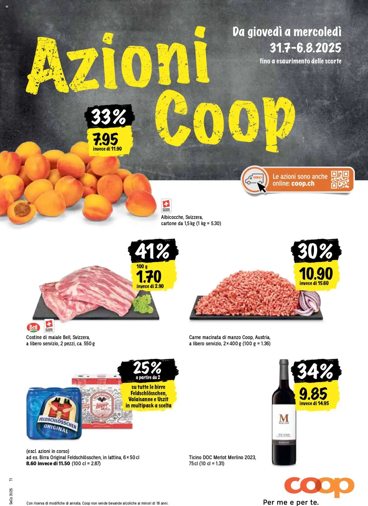 Coop - Una settimana di azioni ab 31.07.2025 | Seite: 1 | Produkte: Merlot