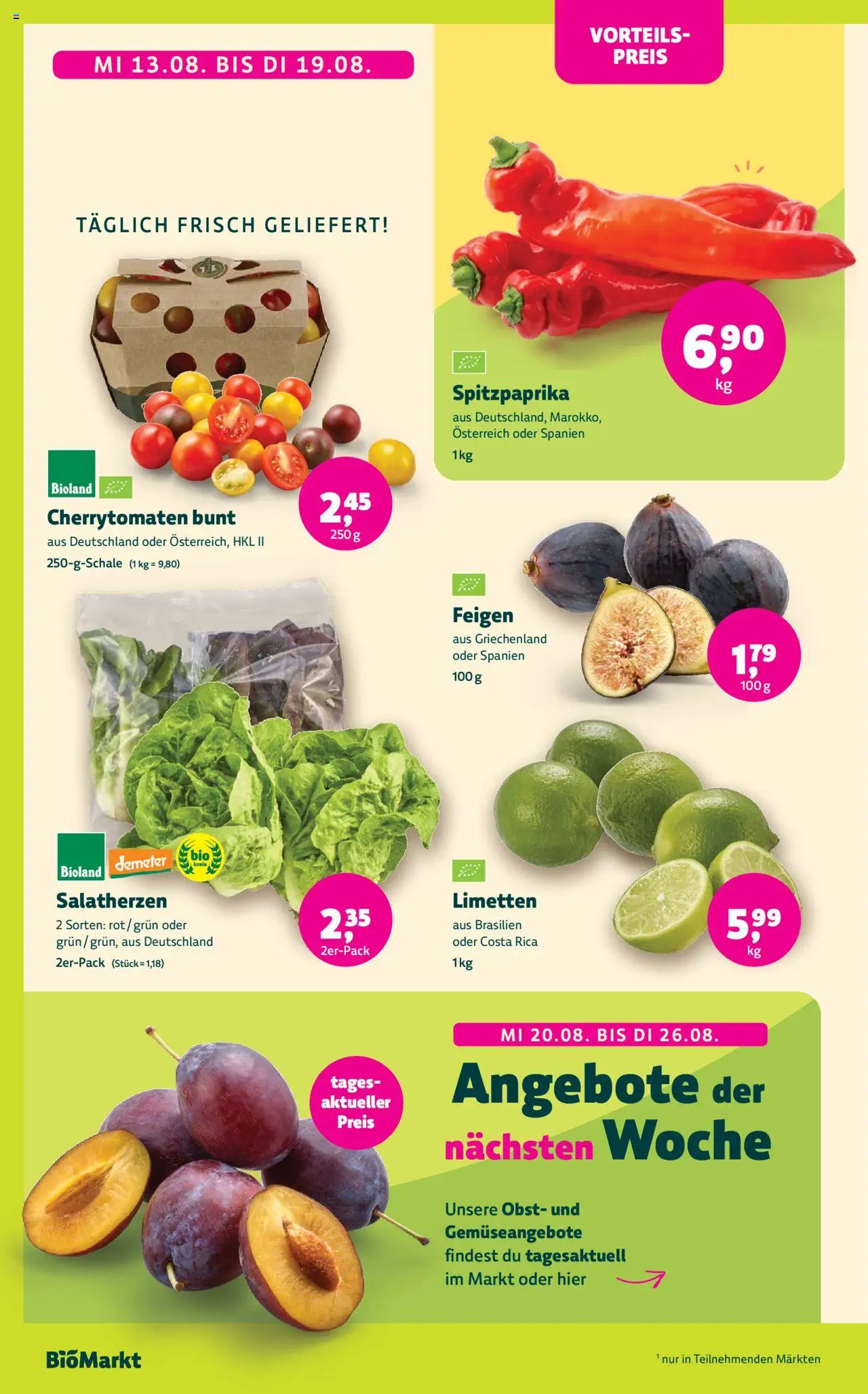 BioMarkt Prospekt - gültig ab dem 13.08.2025 | Seite: 2 | Produkte: Limetten, Obst