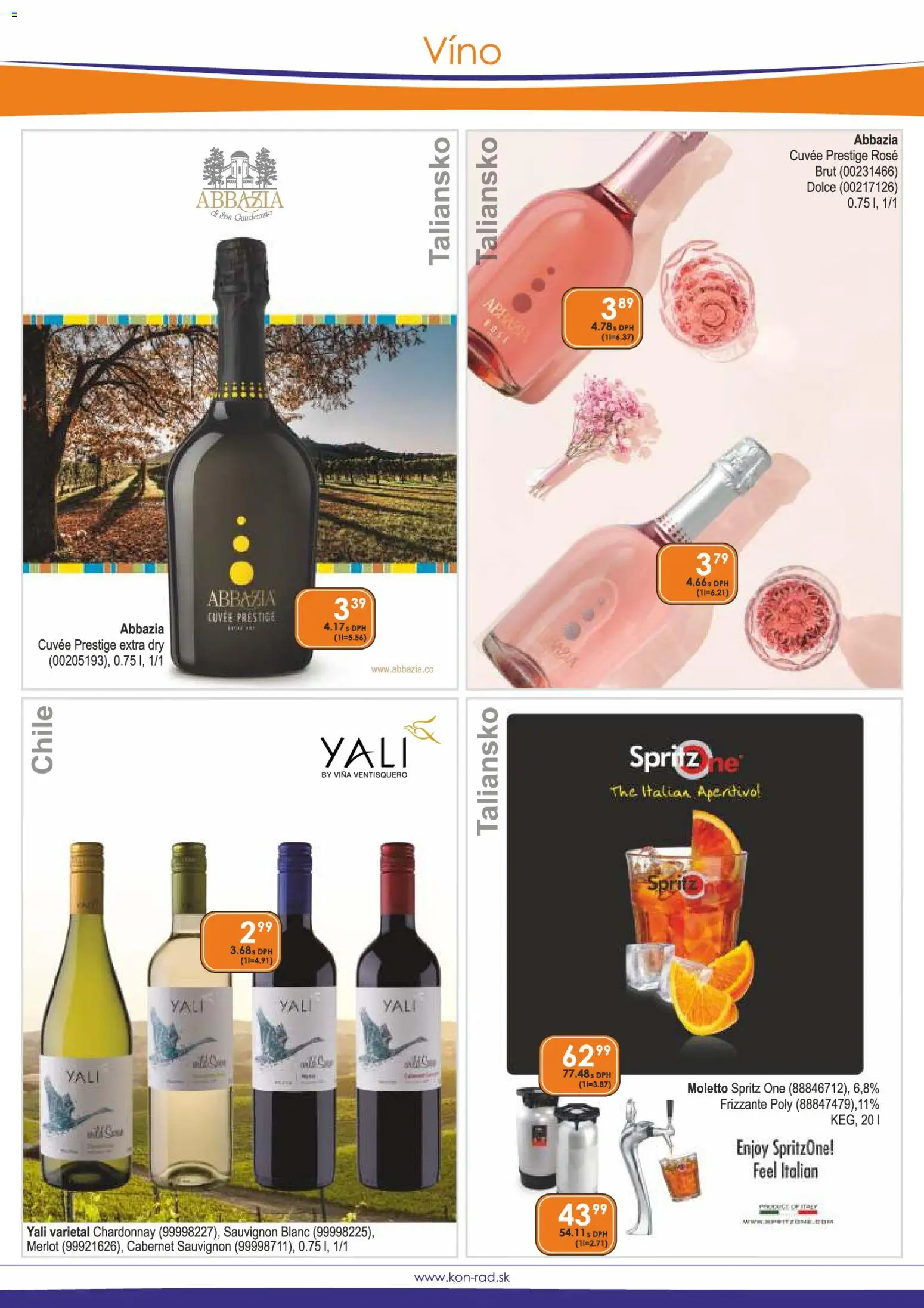 Nové KON - RAD akcie – leták je platný od 08.01.2026 | Strana: 9 | Produkty: Víno, Sprite