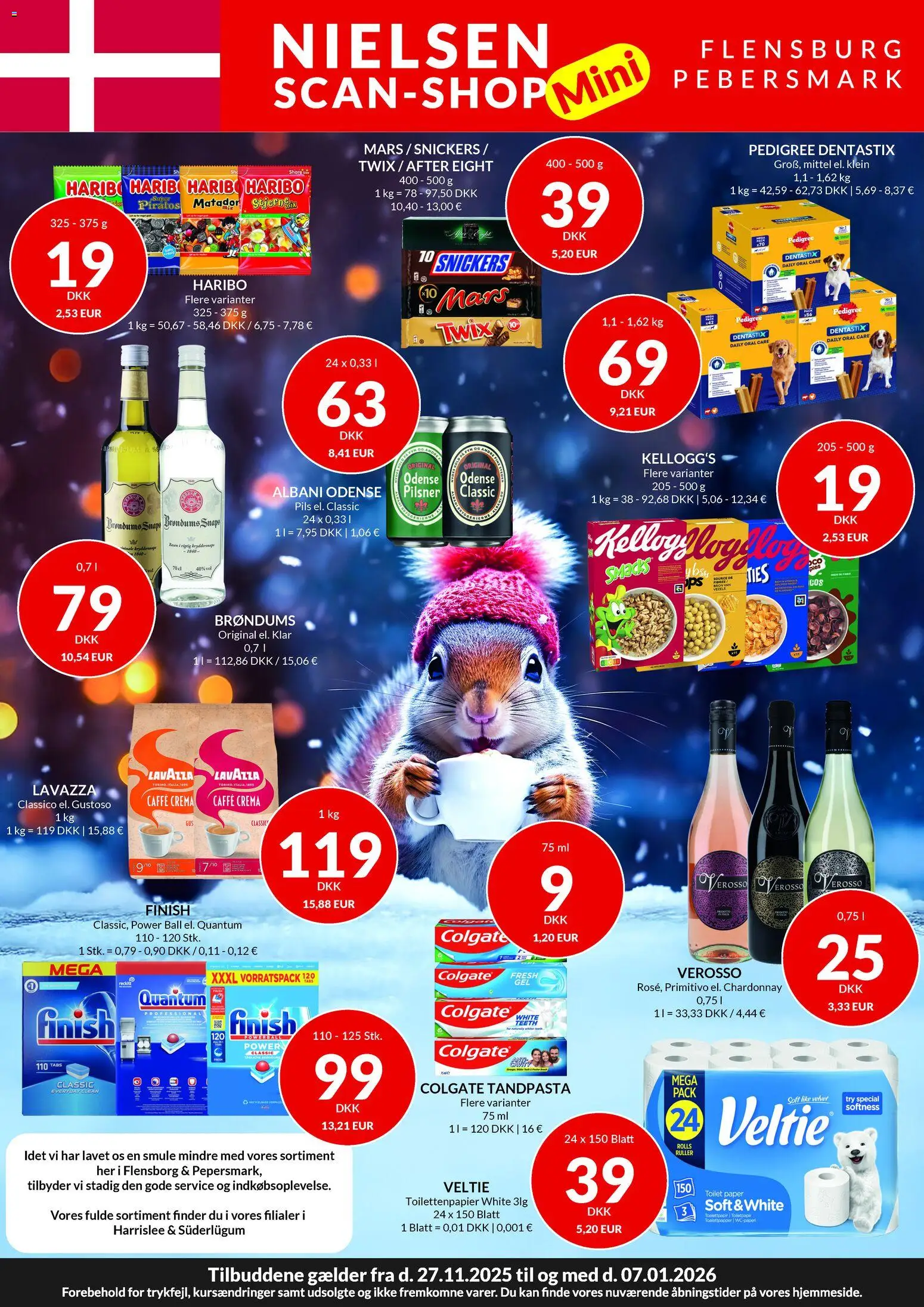 Nielsen Discount tilbudsavis – gyldig fra 27.11.2025 | Side: 1 | Produkter: Tandpasta, Toilet