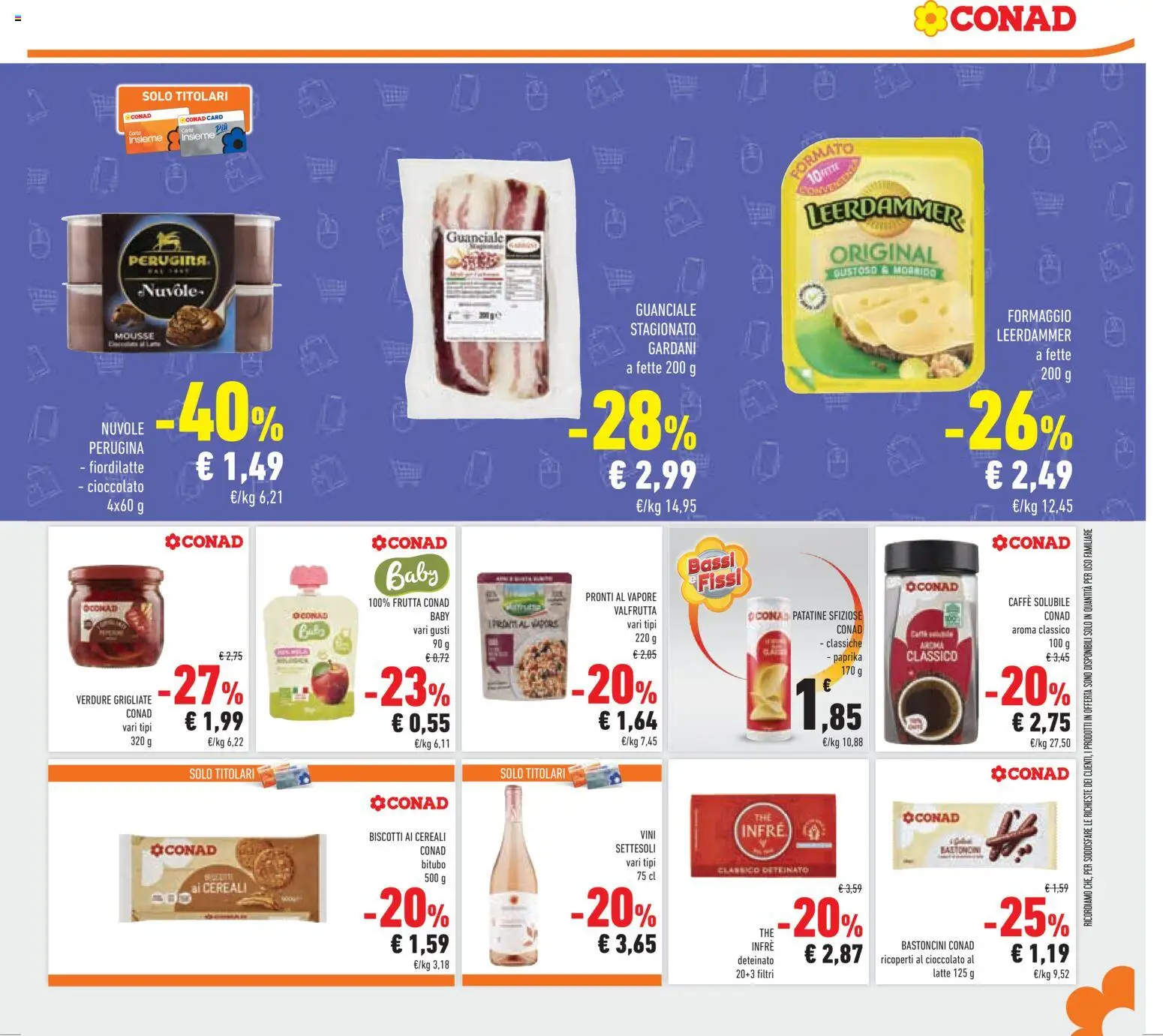 Volantino Conad del 29.01.2026 | Pagina: 27 | Prodotti: Biscotti, Frutta, The, Guanciale