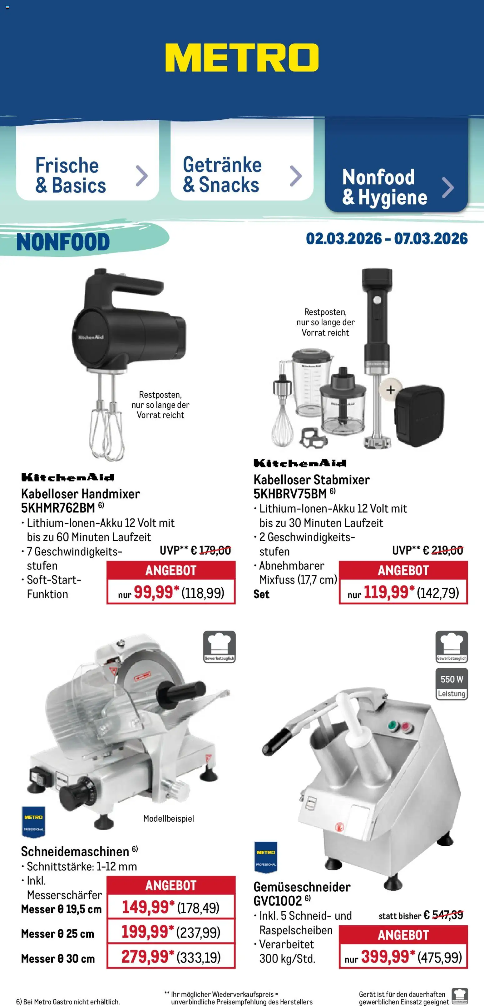 Metro Prospekt 	 – gültig ab 02.03.2026 | Seite: 45 | Produkte: Handmixer, Stabmixer