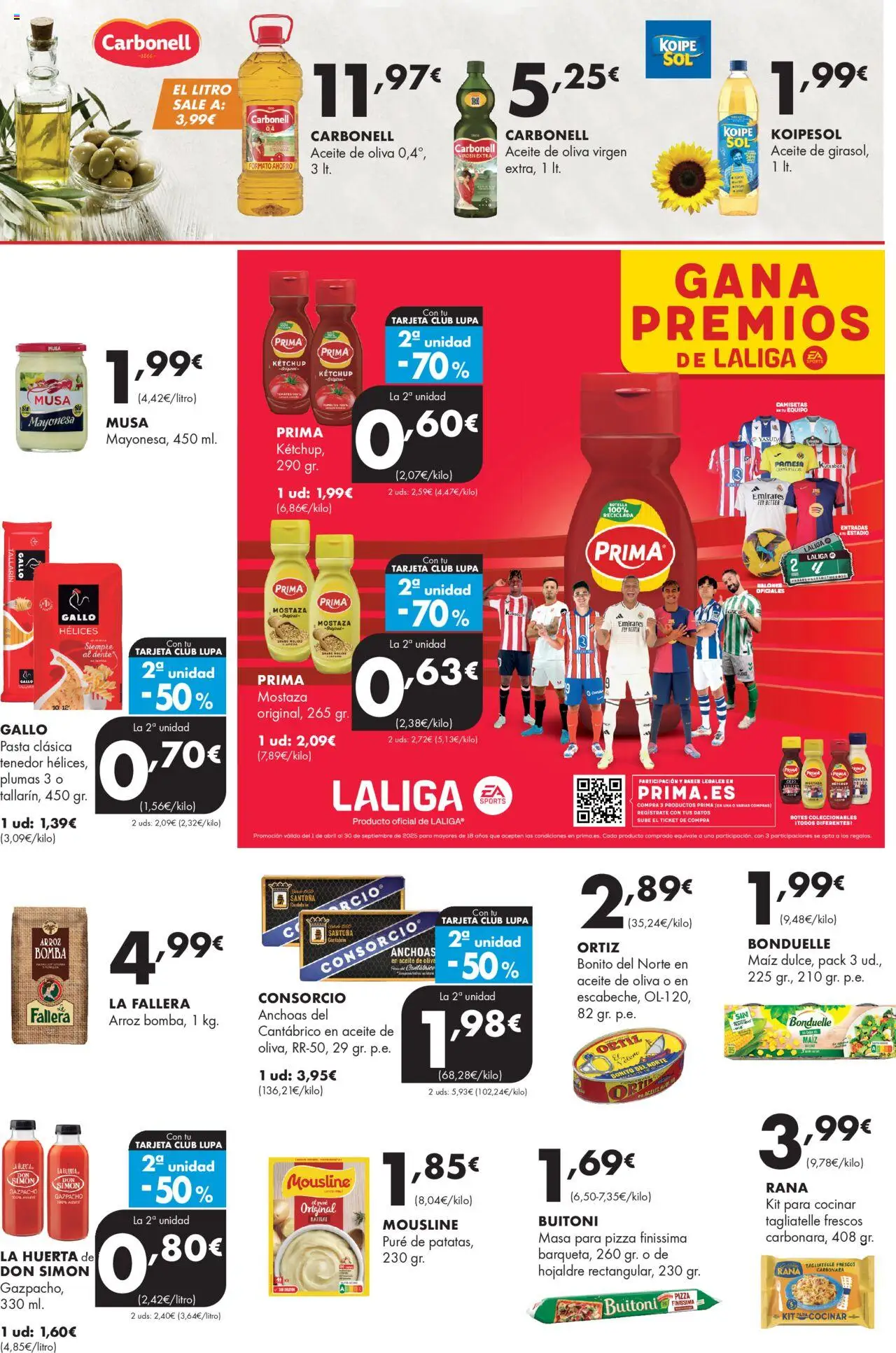 Lupa Supermercados folleto │ válido desde el 22.05.2025 | Página: 8 | Productos: Pizza, Pasta, Aceite de oliva, Οθόνη προβολής