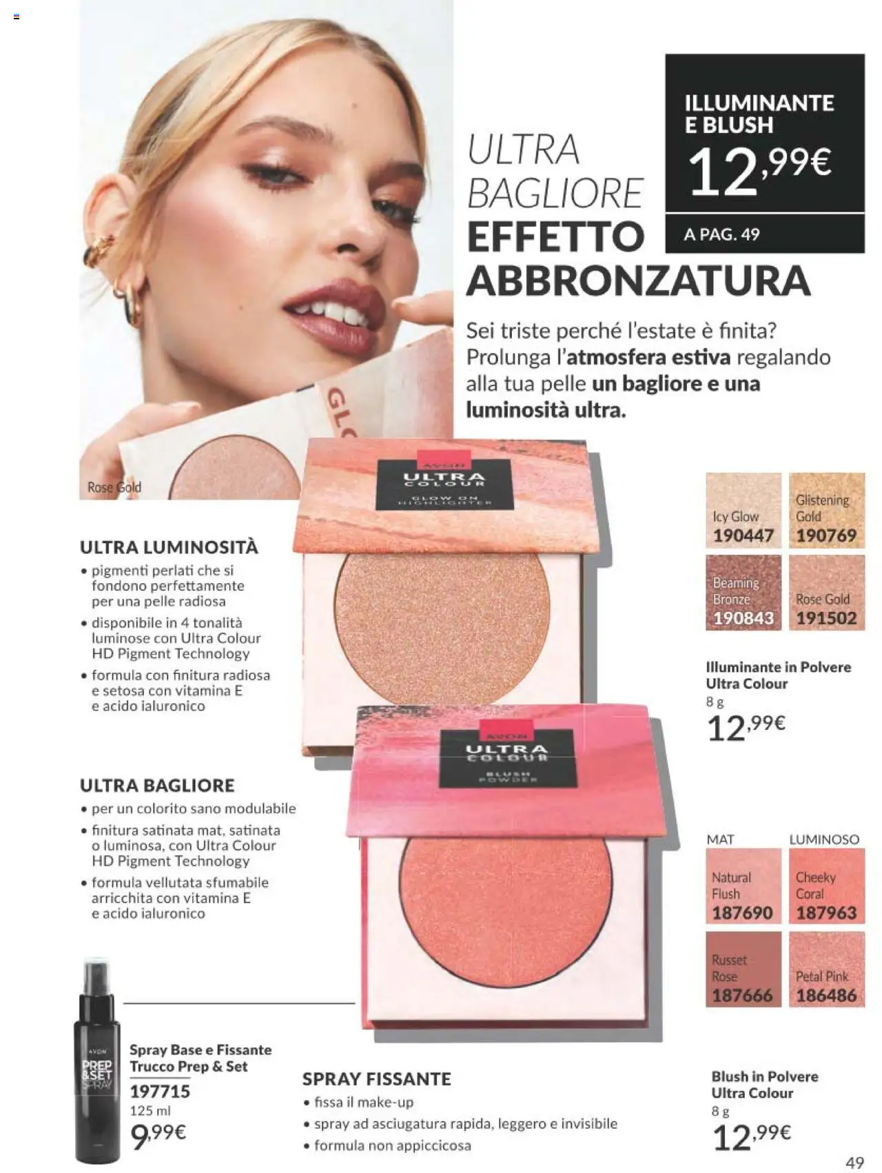 Volantino Avon del 01.09.2025 | Pagina: 49 | Prodotti: Illuminante, Trucco, Blush