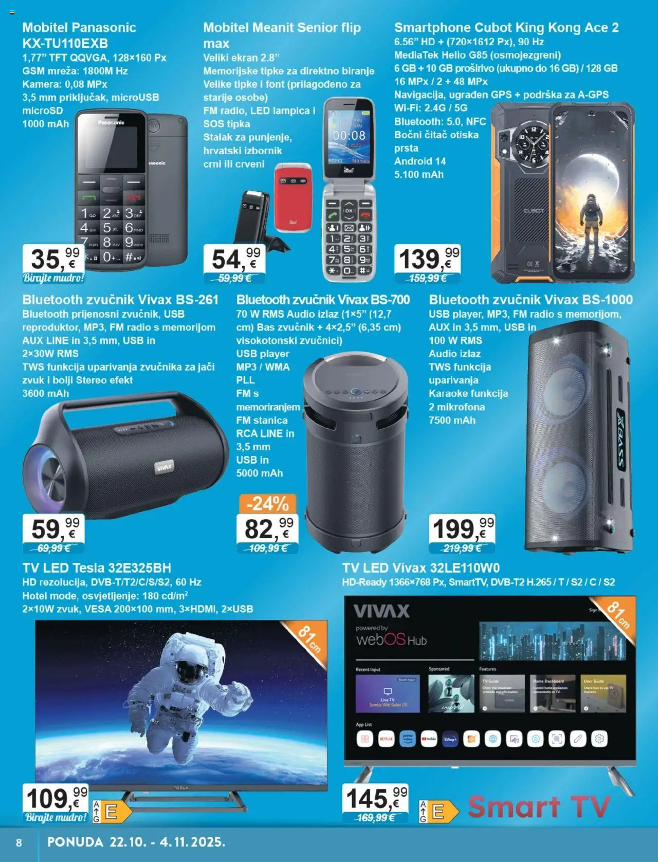 KTC katalog | vrijedi od 22.10.2025 | Stranica: 8 | Proizvodi: Audio, Radio, MP3, Zvučnik