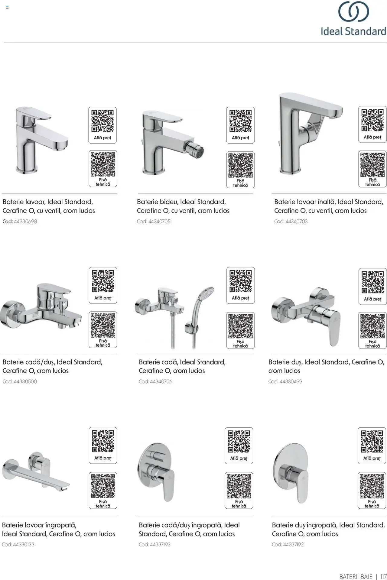 Catalog Romstal – valabil de la 25.11.2024 | Pagină: 117 | Produse: Lavoar, Baterie, Duș, Baterii
