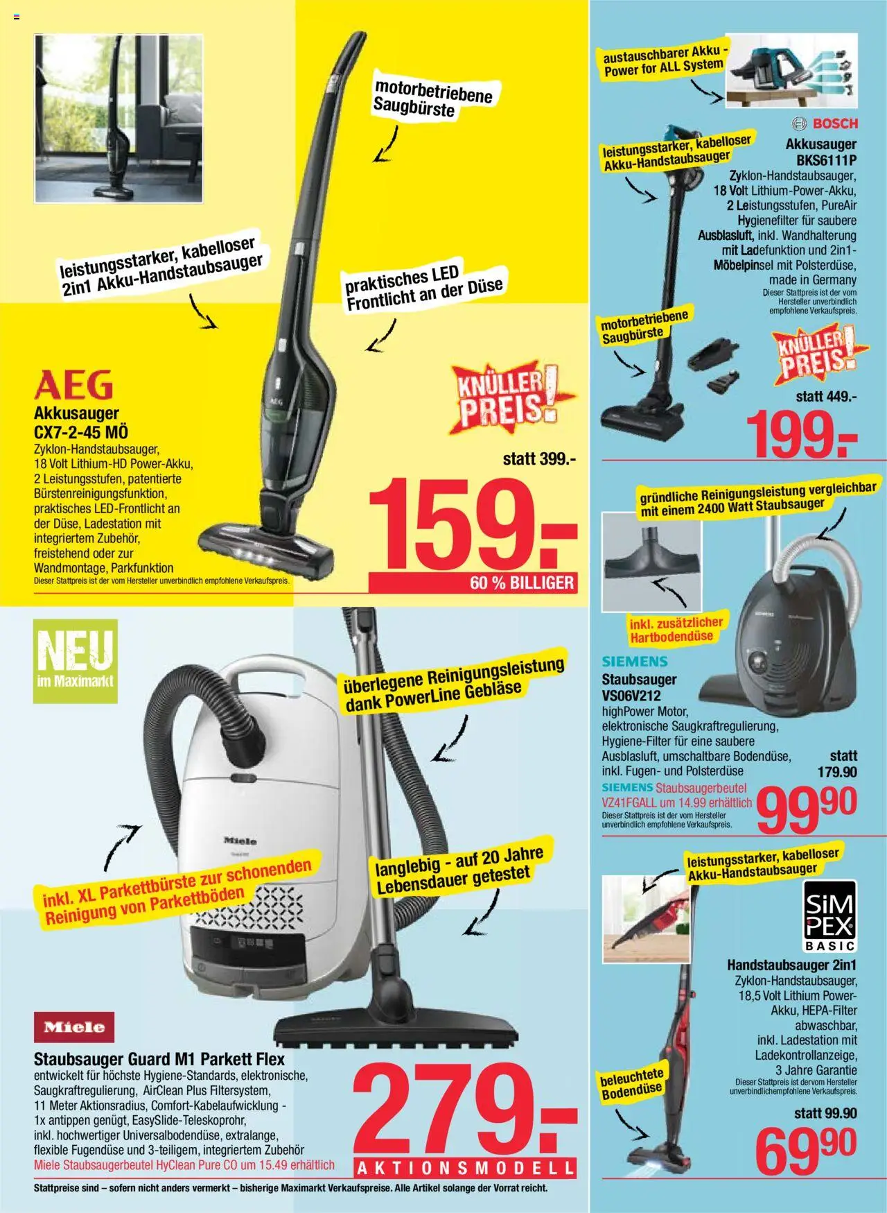 Maximarkt Flugblatt gültig ab 29.09.2025 | Seite: 23 | Produkte: Staubsauger