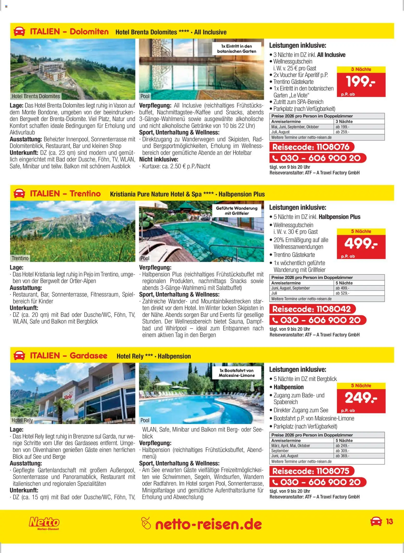 Netto Reisen Prospekt 	 – gültig ab 27.11.2025 | Seite: 13 | Produkte: Spiel, Bad, Uhr