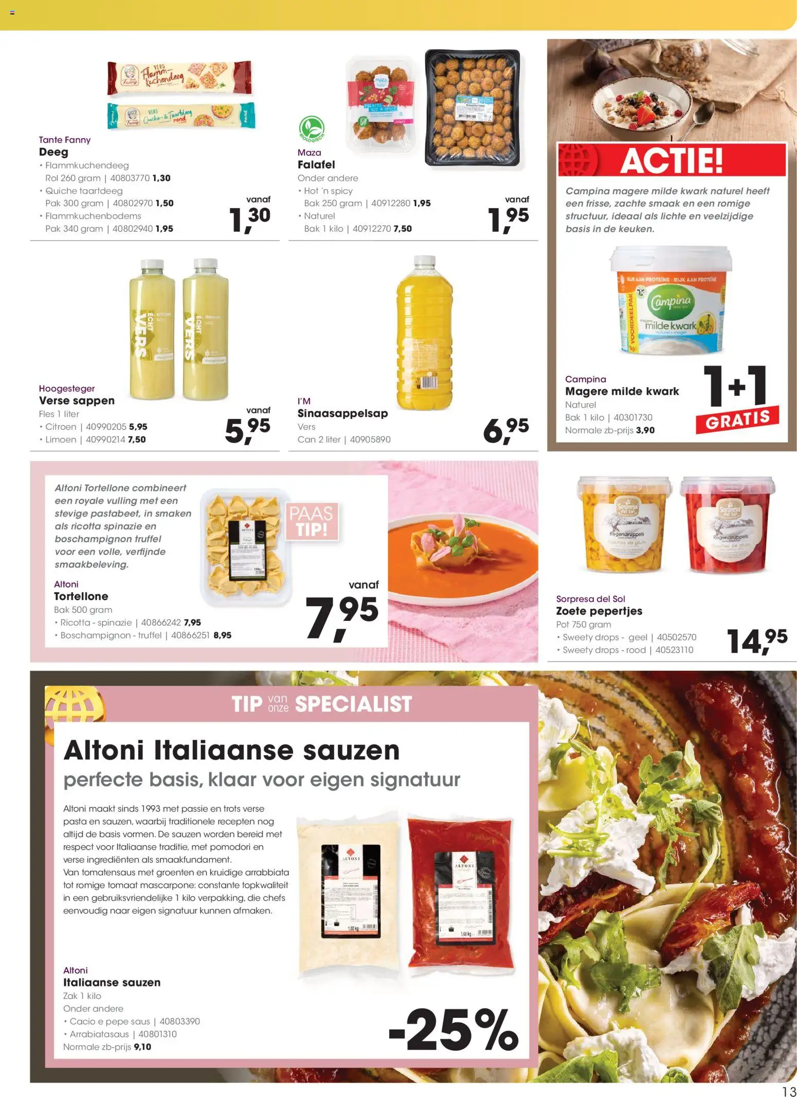 {H1} | Pagina: 13 | Producten: Pasta, Zak, Deeg, Groenten