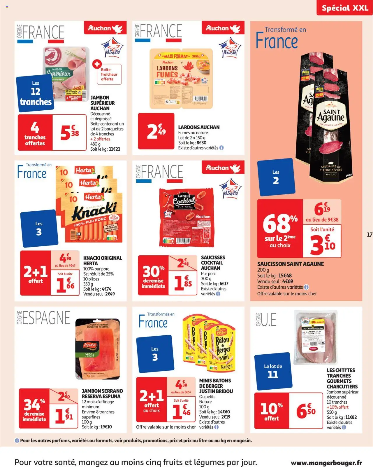  | Page: 17 | Produits: Lardons, Jambon serrano, Jambon, Viande