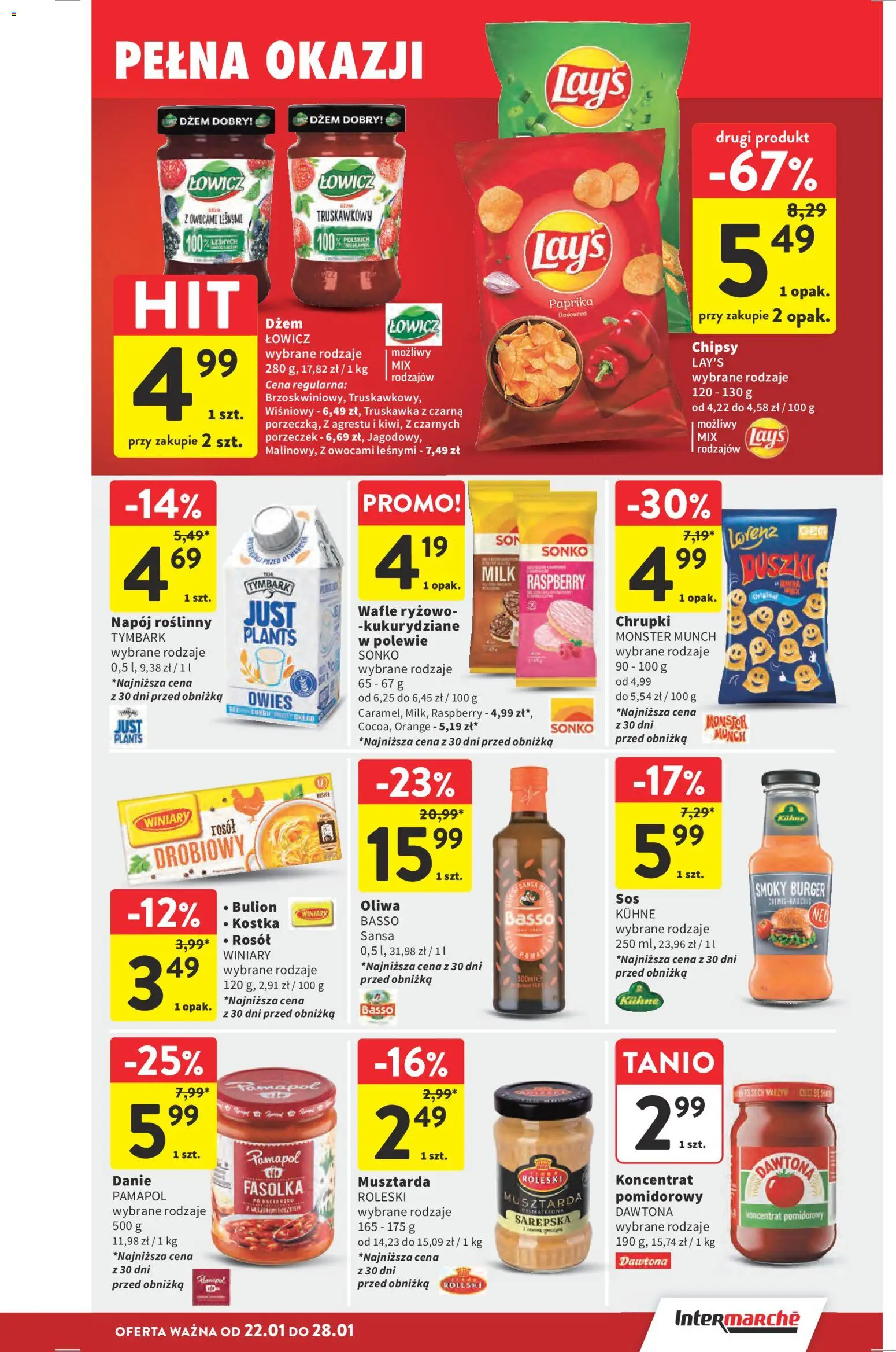 Intermarche Gazetka od 22.01.2026 | Strona: 29 | Produkty: Chipsy, Wafle, Chrupki, Dżem