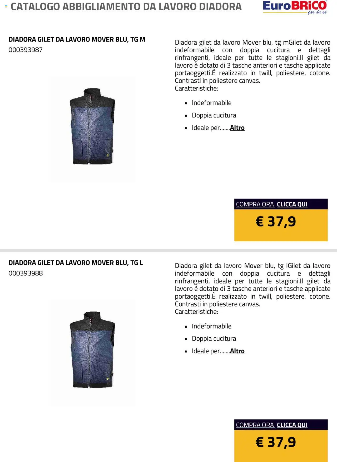 Volantino Eurobrico del 23.07.2025 | Pagina: 13 | Prodotti: Gilet