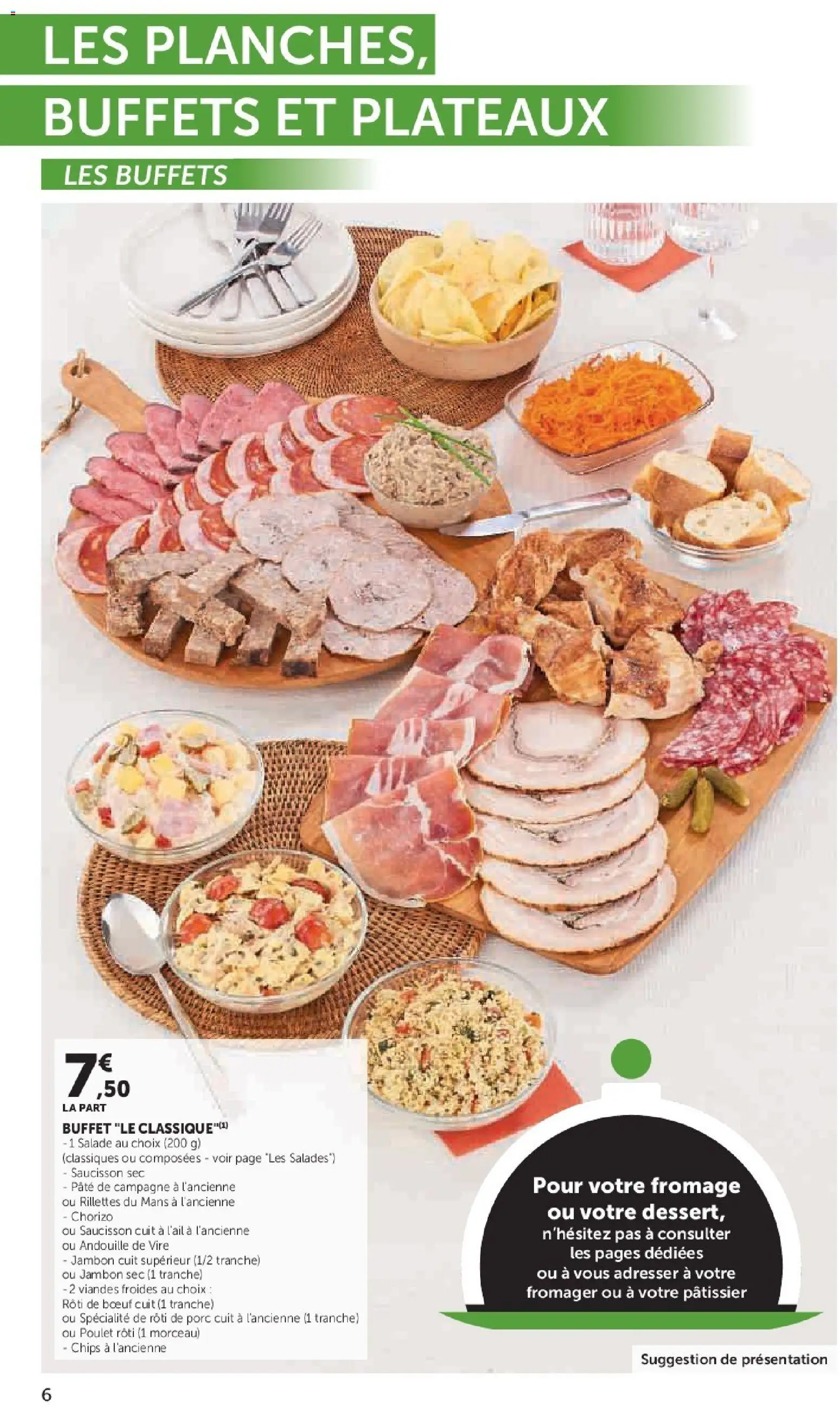 {H1} | Page: 6 | Produits: Salade, Saucisson, Saucisson sec, Rôti de bœuf