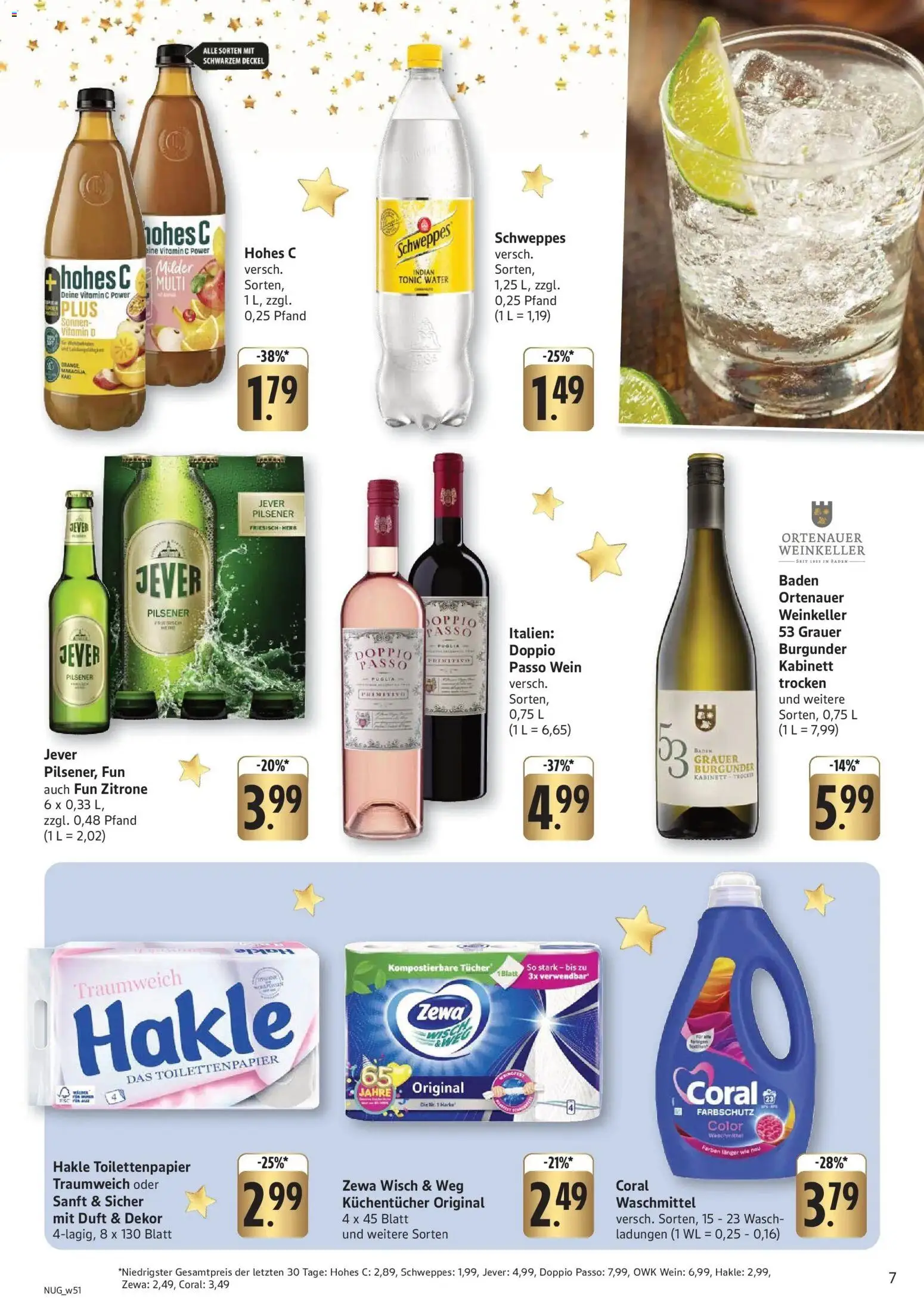 Edeka prospekt Gengenbach	 – gültig ab 15.12.2025 | Seite: 7 | Produkte: Coral waschmittel, Zewa, Hohes c, Toilettenpapier