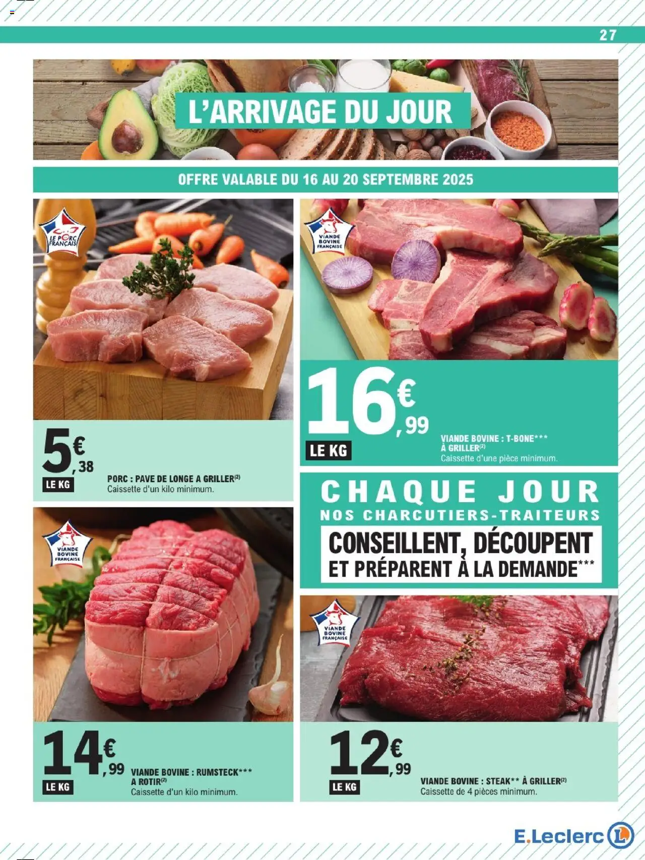  | Page: 27 | Produits: Viande, Porc, Rumsteck, Viande bovine