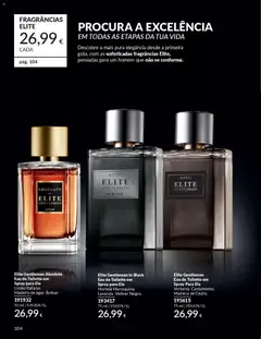 Pré-visualização Elite Gentleman Absolute Eau de Toilette em Spray para Ele, Limão Italiano. Madeira de ágar. Âmbar. válido de 01.01.2026 | Página: 104