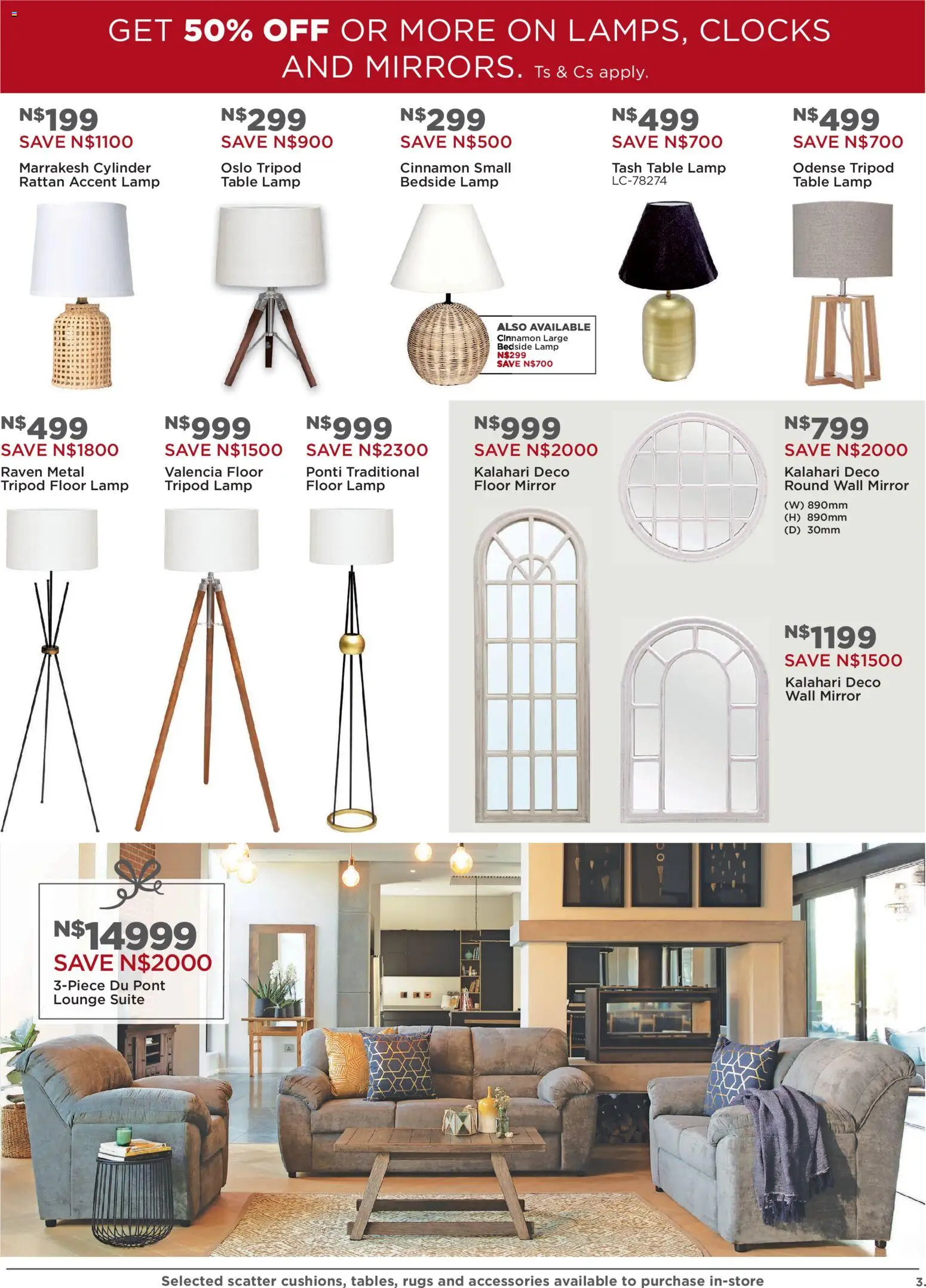 New House and Home catalogue – valid from 10.11.2025 | Page: 3 | Products: Table, Mirror, Lamp, Lounge suite