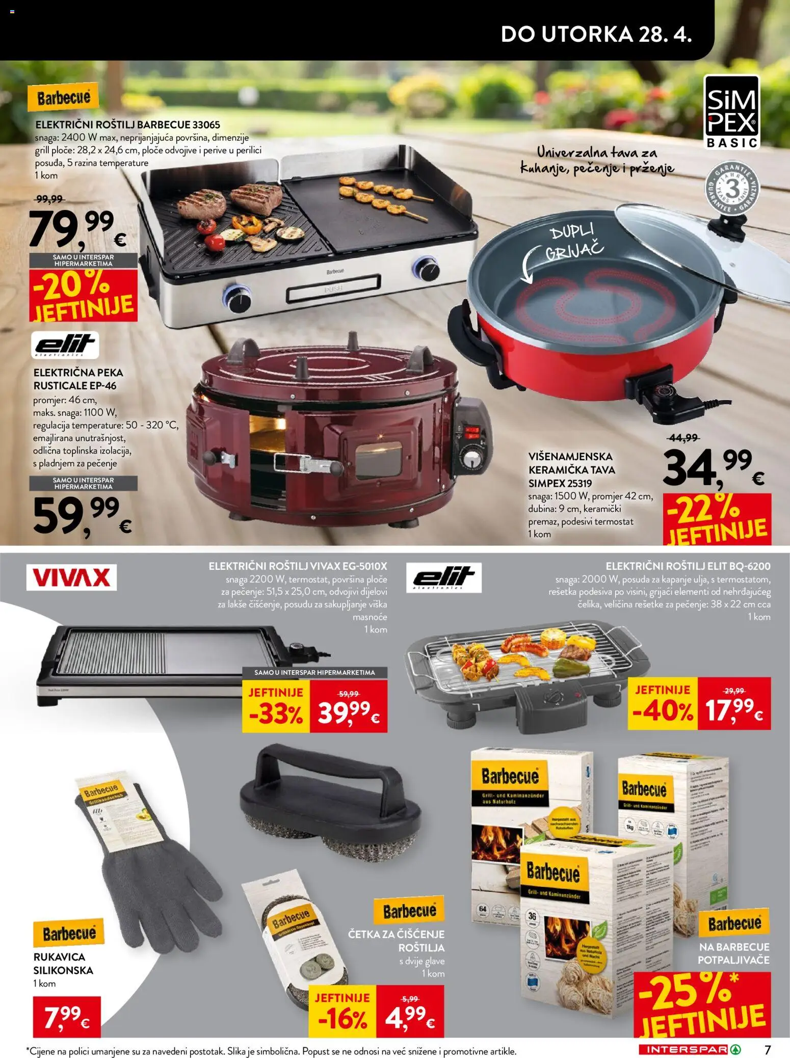 Interspar katalog | vrijedi od 15.04.2026 | Stranica: 7 | Proizvodi: Roštilj, Četka, Termostat, Tava