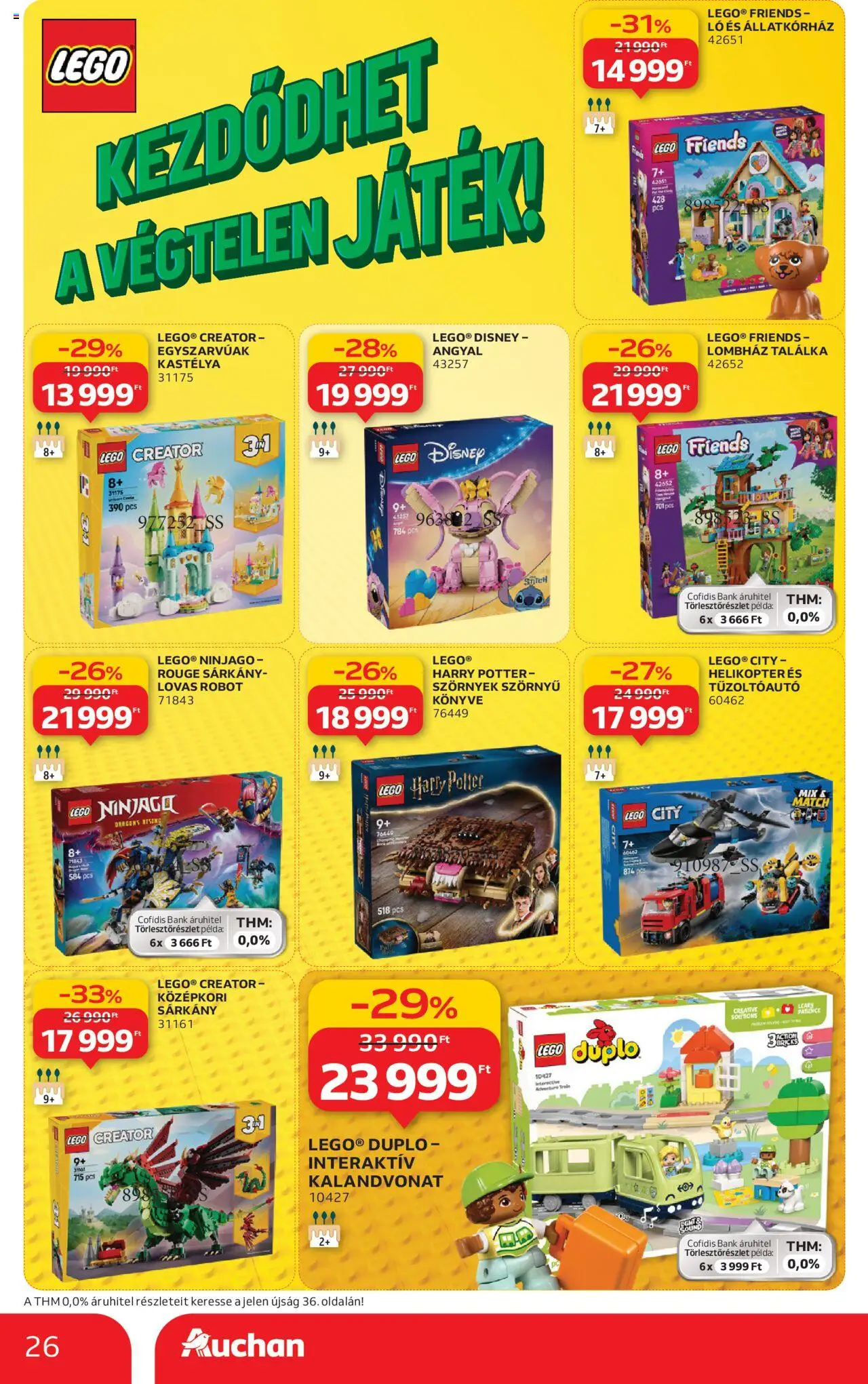 Auchan akciós ujság - amely érvényes a következő dátumtól: 24.10.2025 | Oldal: 26 | Termékek: Duplo, Játék, Robot