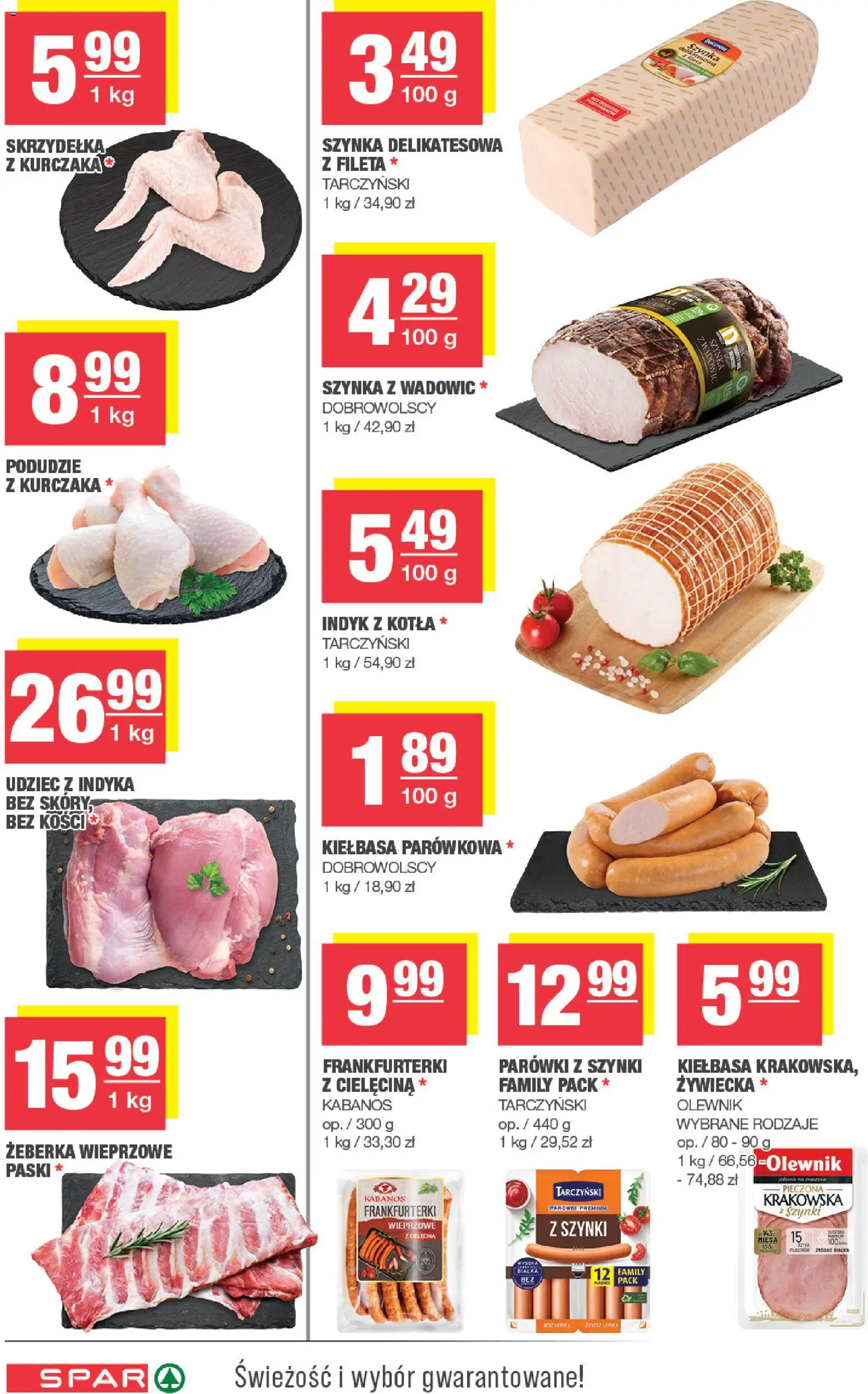 Spar gazetka od 16.03.2026 | Strona: 4 | Produkty: Kiełbasa, Podudzie z kurczaka, Frankfurterki, Parówki