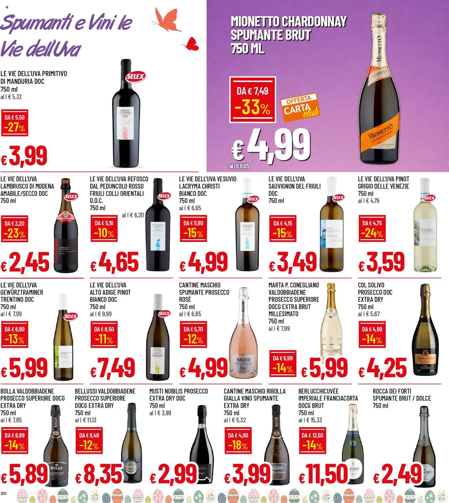 Volantino Galassia del 26.03.2026 | Pagina: 20 | Prodotti: Prosecco, Vino, Uva, Spumante
