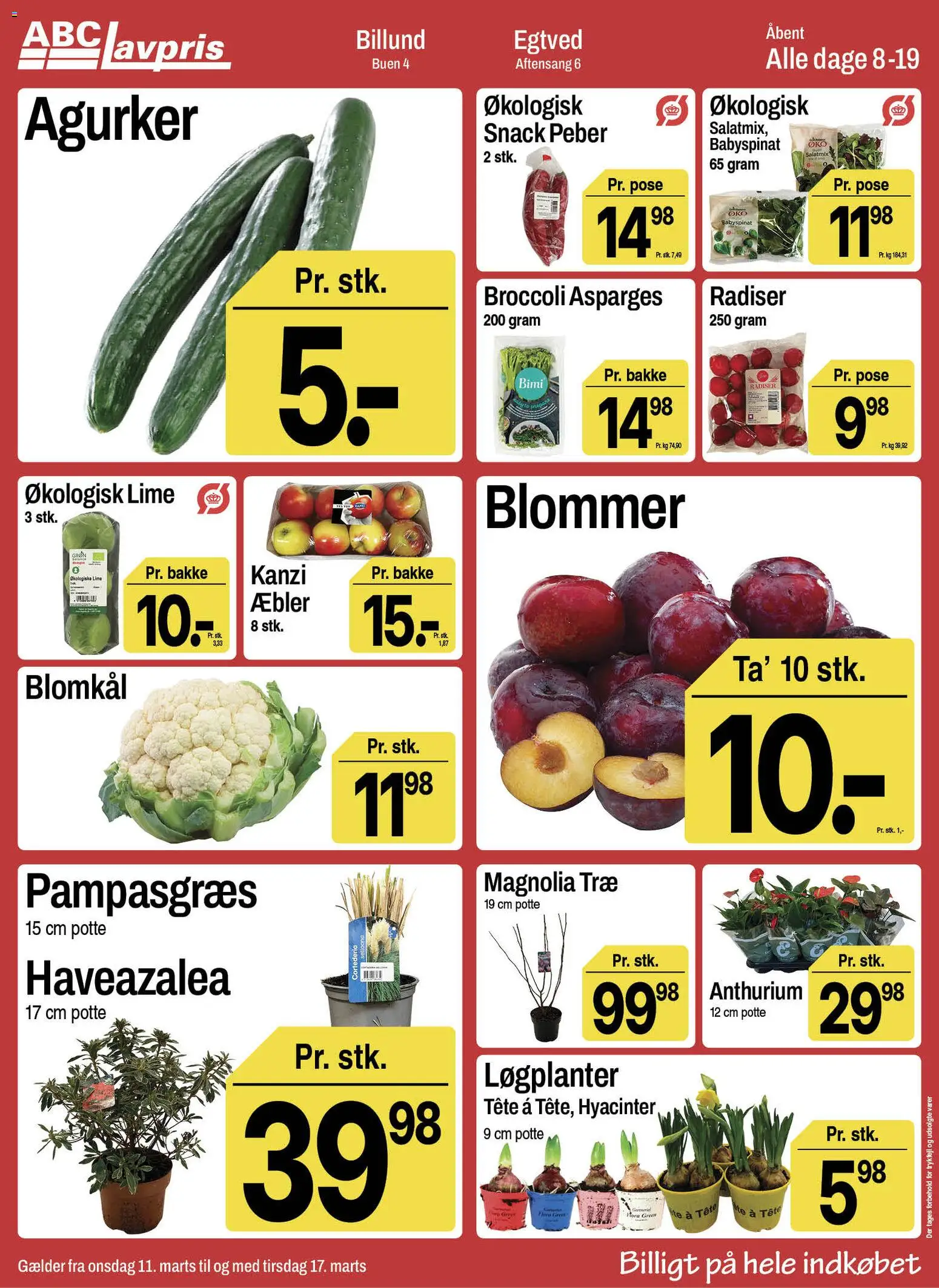 Abc Lavpris tilbudsavis – gyldig fra 11.03.2026 | Side: 2 | Produkter: Radiser, Agurker, Broccoli, Lime