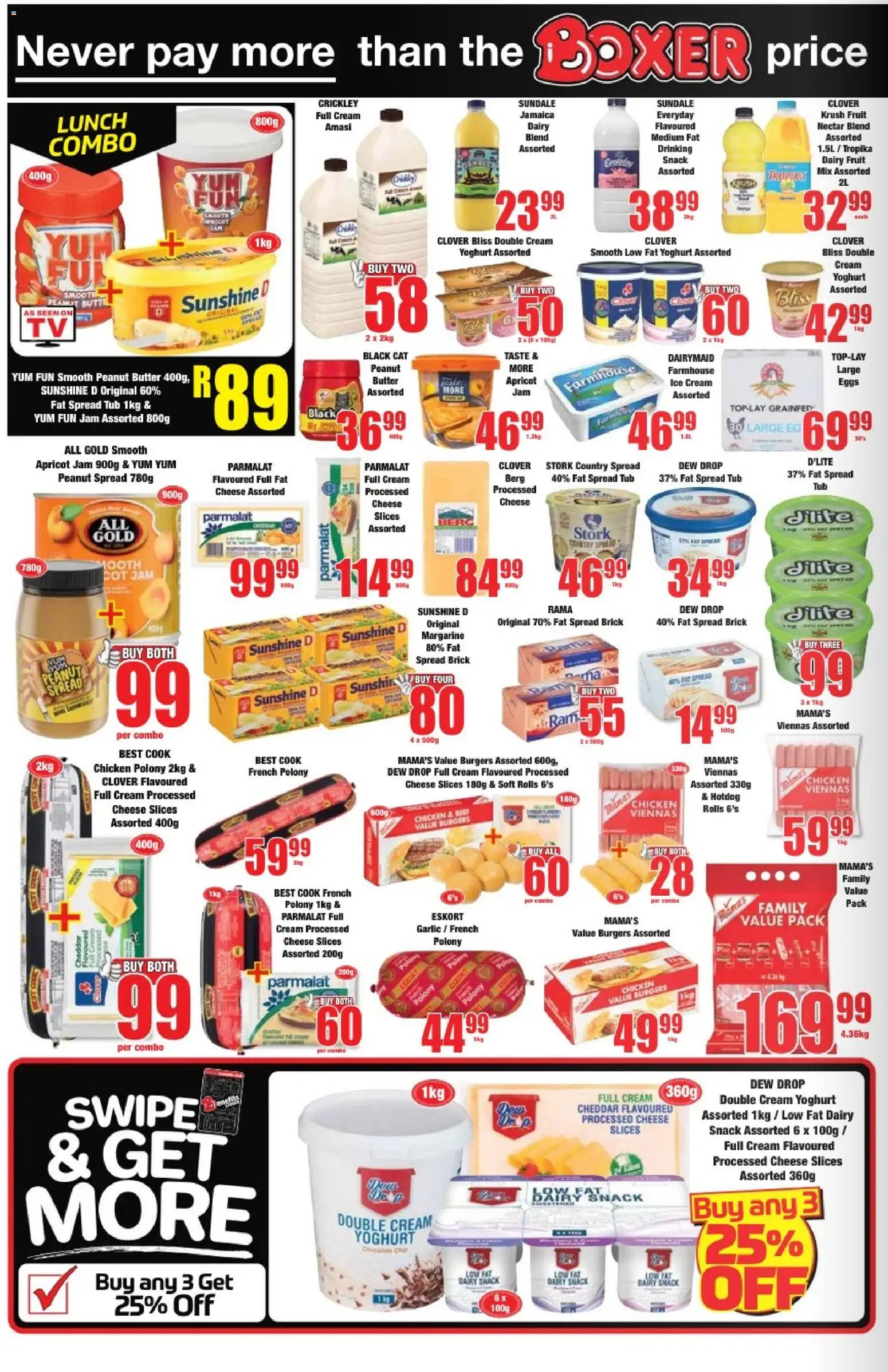 New Boxer catalogue – valid from 23.04.2026 | Page: 4 | Products: Yoghurt, Cheese, Margarine, Chicken