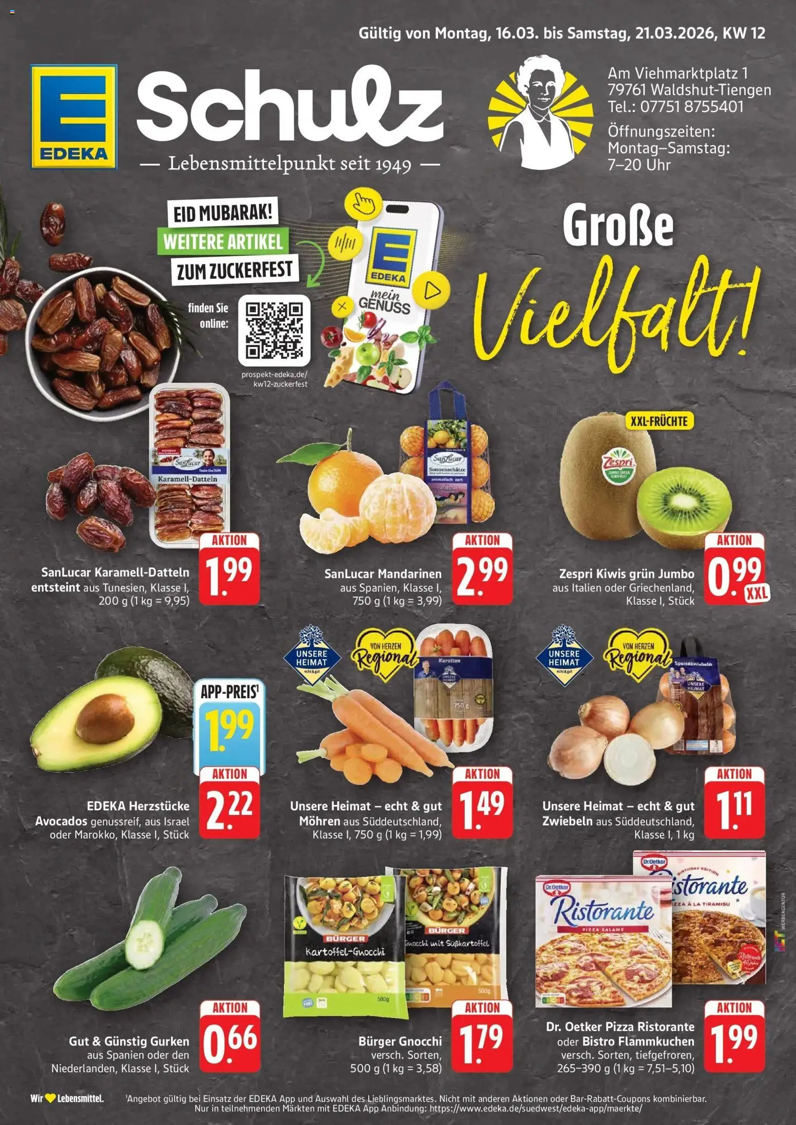 Edeka prospekt Waldshut-Tiengen	 – gültig ab 15.03.2026 | Seite: 1 | Produkte: Sony, Salami, Pizza, Gurken