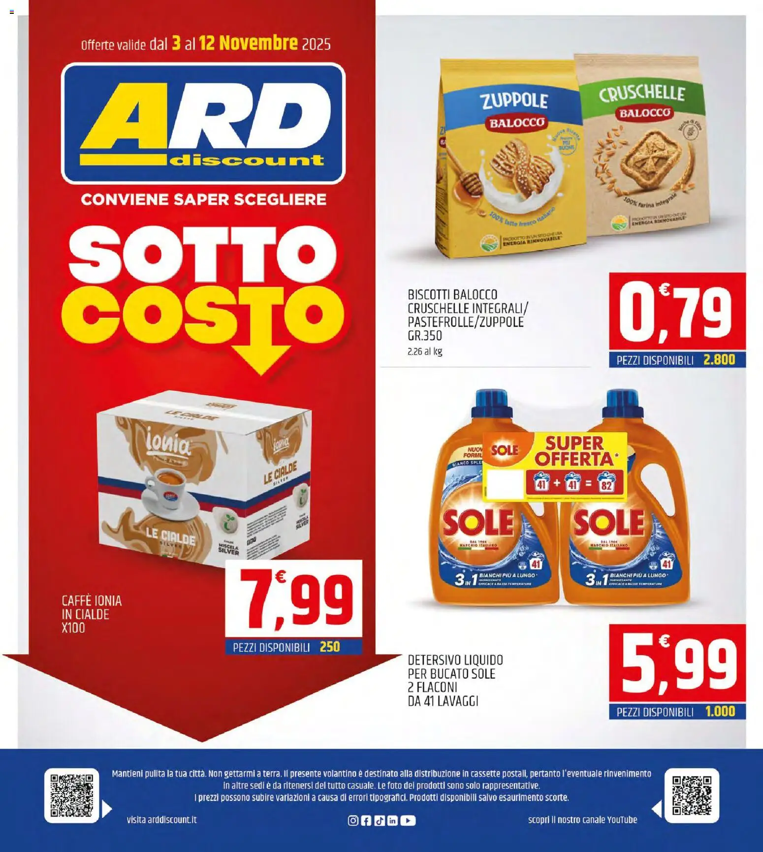Volantino ARD Discount del 03.11.2025 | Pagina: 24 | Prodotti: Caffè, Biscotti, Farina