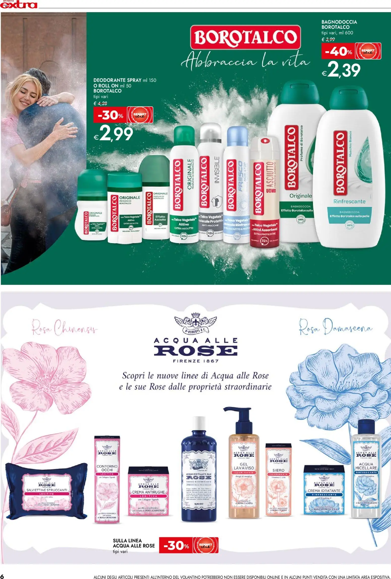 Volantino bennet del 27.12.2025 | Pagina: 6 | Prodotti: Deodorante, Talco, Acqua, Profumo