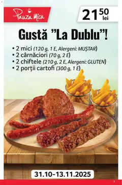 Ofertele Selgros valabile de la 31.10.2025 | Pagină: 3 | Produse: Mici, Muștar, Chiftele, Cartofi