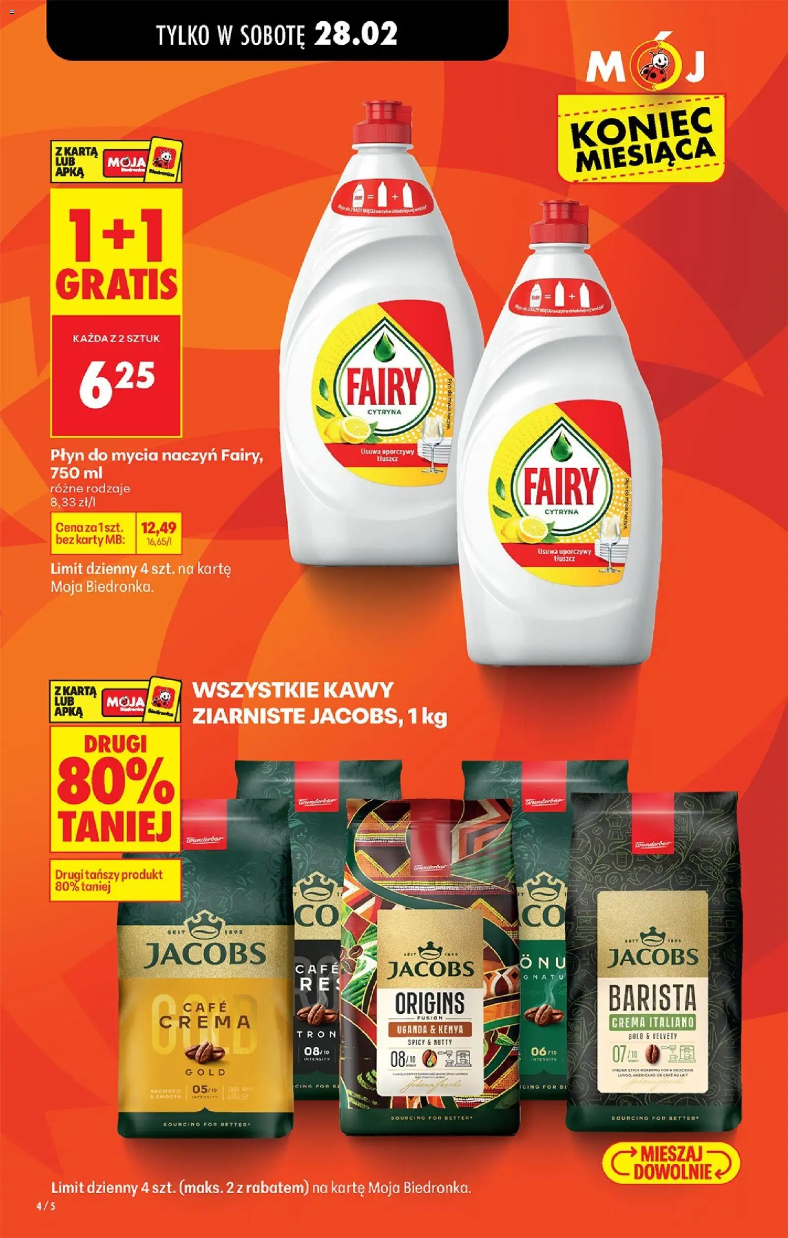 Biedronka gazetka - Oferta w tym tygodniu od 26.02.2026 | Strona: 6 | Produkty: Cytryna, Kawa jacobs, Fairy, Płyn do mycia naczyń