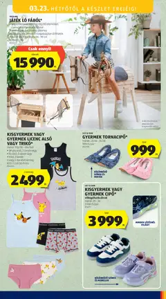 JÁTÉK LÓ FÁBÓL*, tárolórekesszel, talajhoz rögzítő elemekkel, nyeregalátéttel és kötőfékkel, levehető fej a különálló játékhoz, a lábak két különböző magasságban állíthatók, méret: kb. 103 x 50,8 x 96-99 cm - amely érvényes a következő dátumtól: 19.03.2026 | Oldal: 73