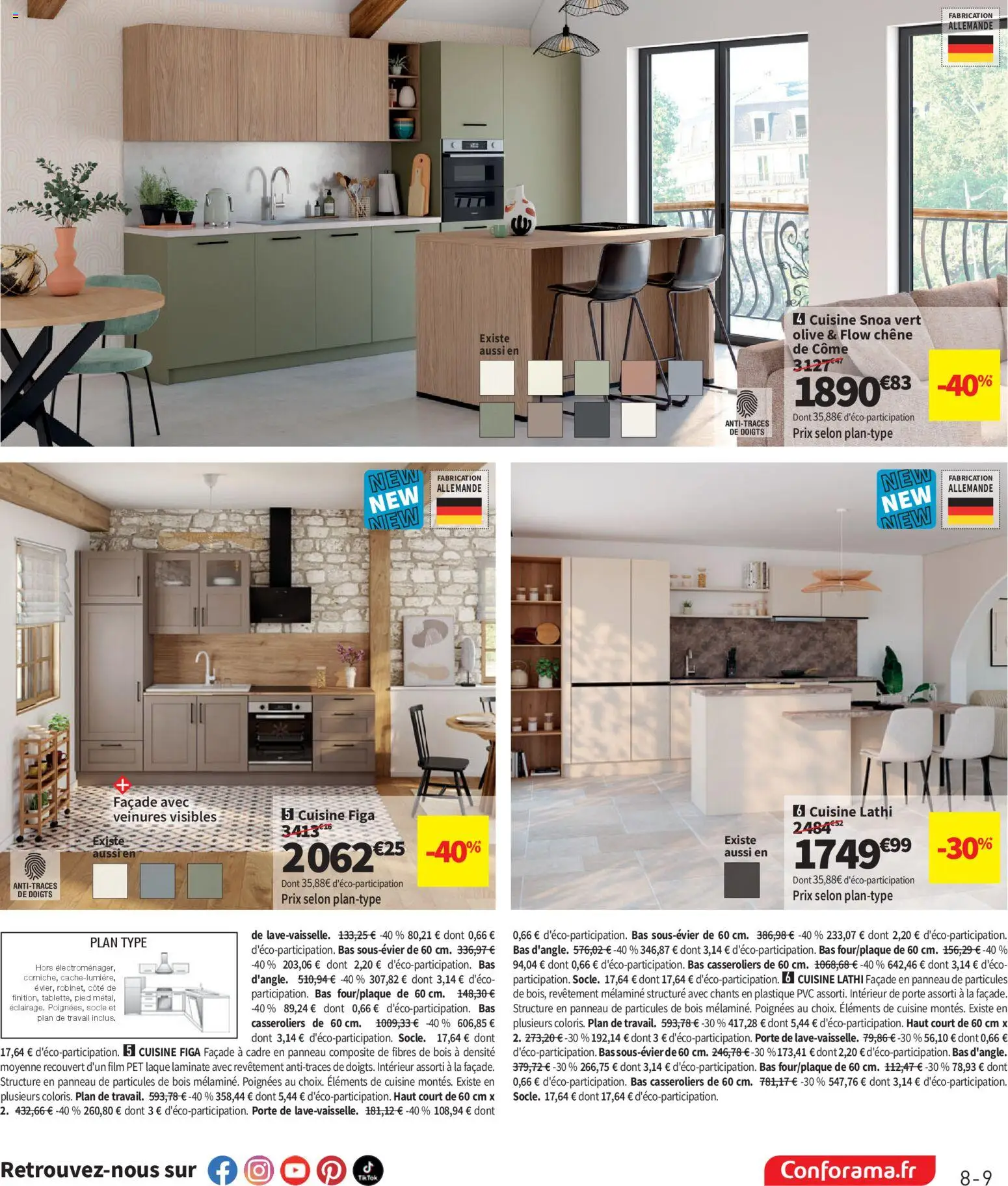 {H1} | Page: 9 | Produits: Olive, Poignées, Laque, Cadre