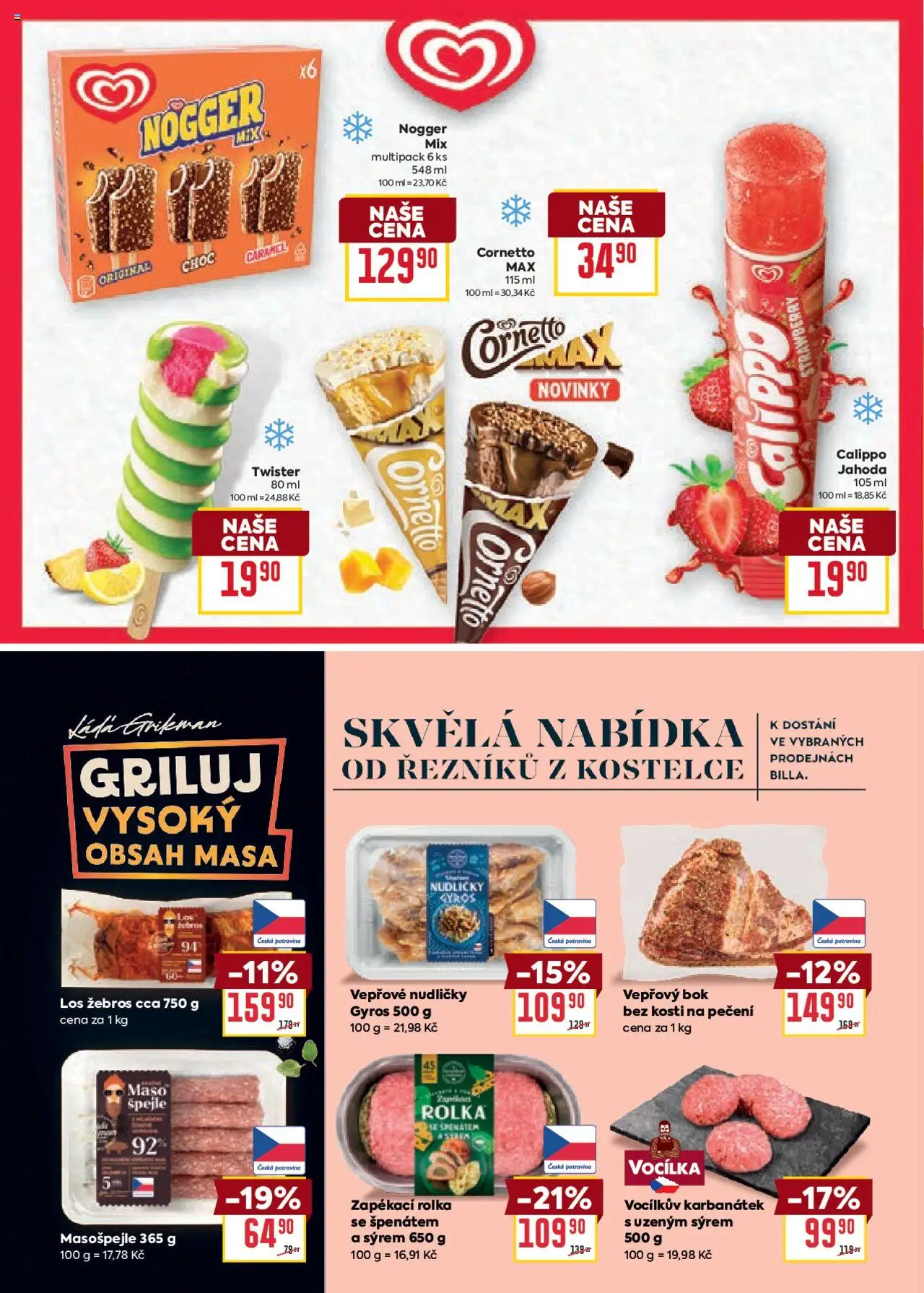 Billa Velký leták od 04.06.2025 | Strana: 18 | Produkty: Vepřový bok, Gyros, Vepřový bok bez kosti, Maso