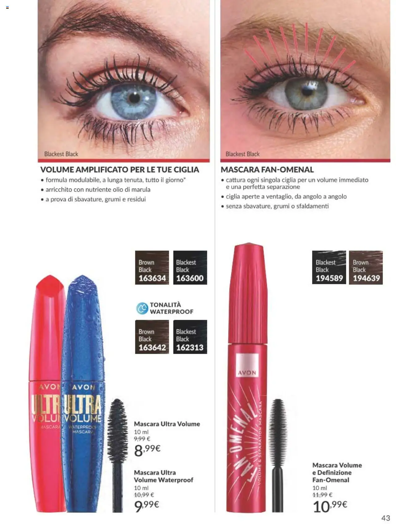 Volantino Avon del 01.10.2025 | Pagina: 43 | Prodotti: Mascara, Olio