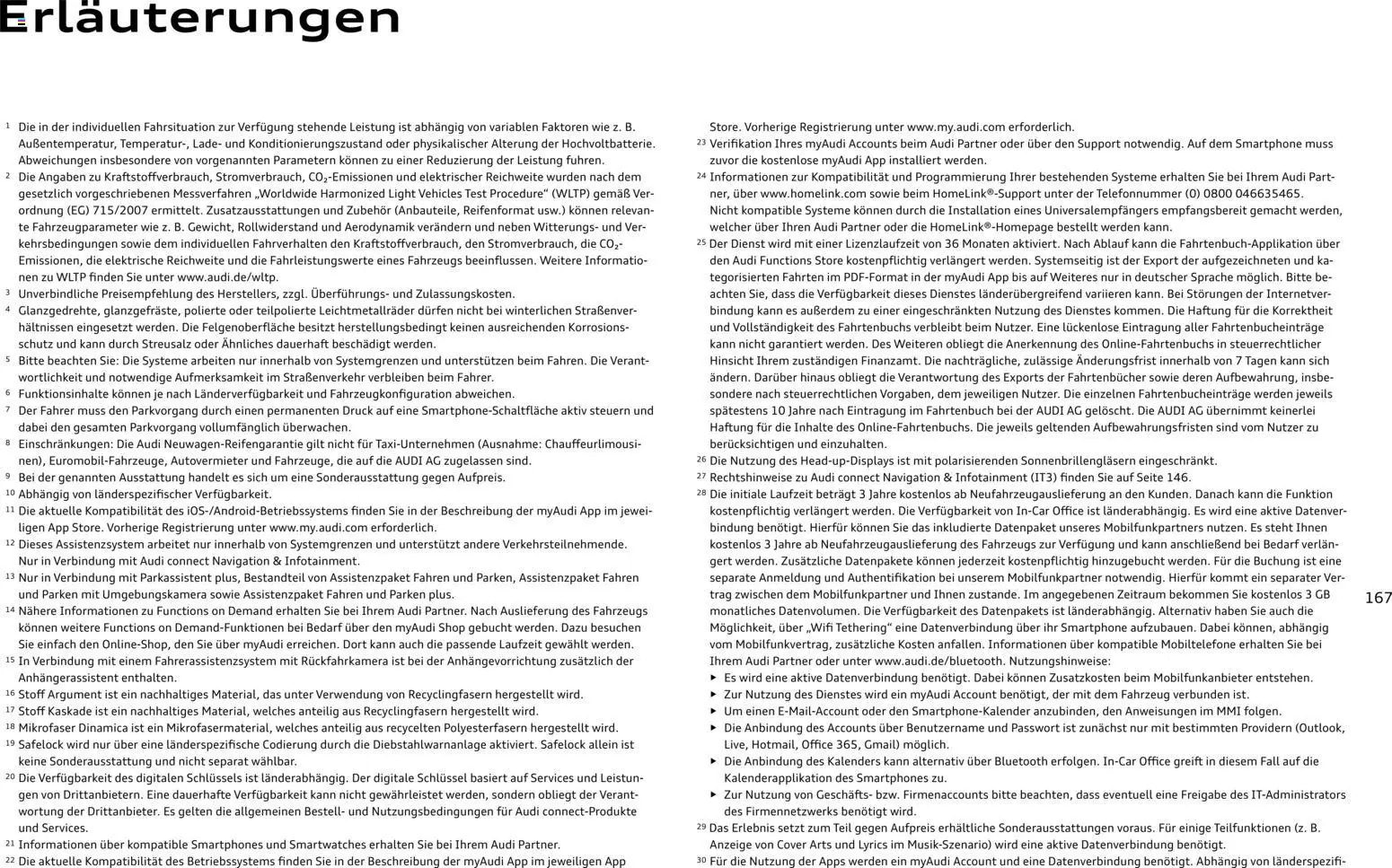 Audi  A6 e-tron – gültig ab 01.10.2025 | Seite: 167 | Produkte: Navigation, Batterie, Smartphones, Smartphone