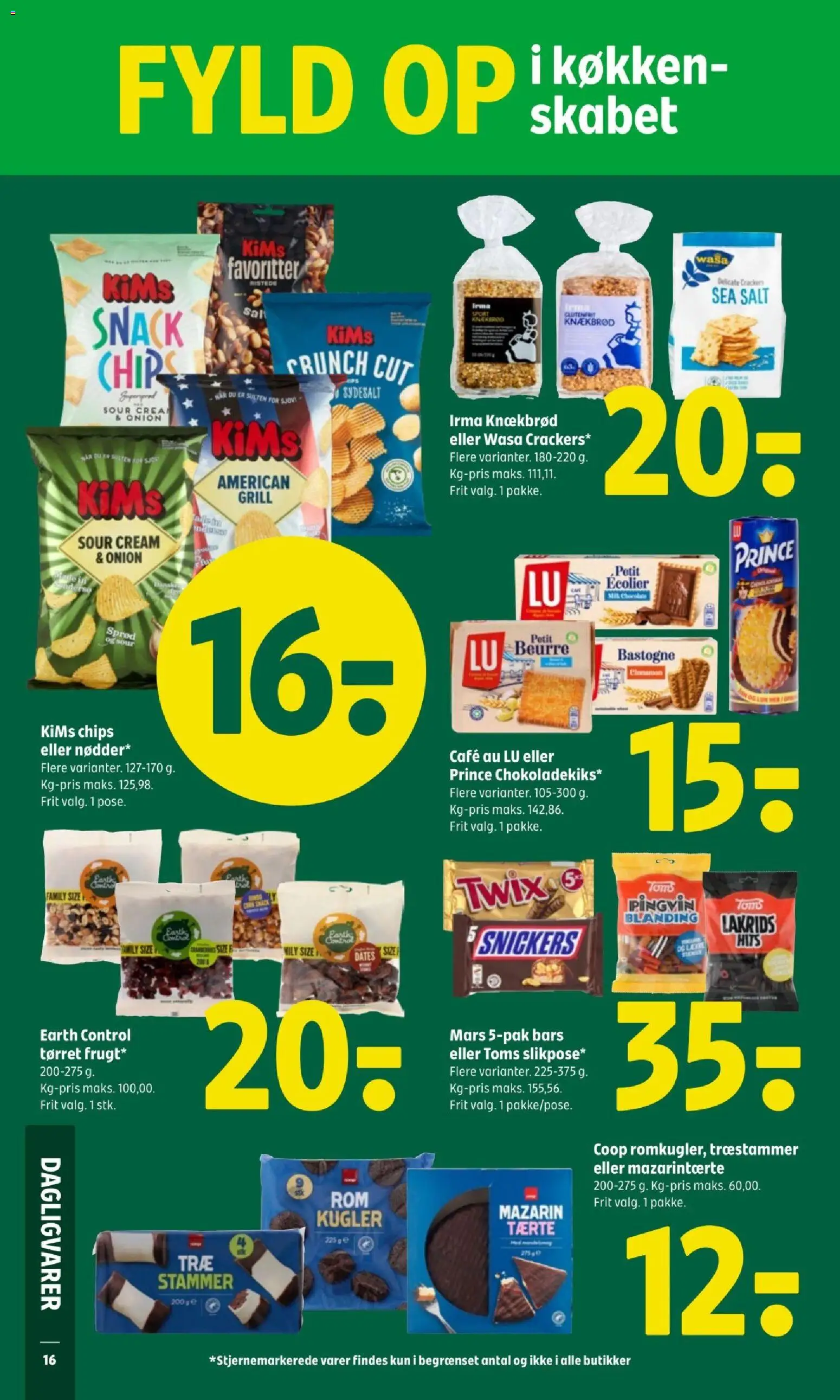 Coop 365 tilbudsavis – gyldig fra 08.01.2026 | Side: 18 | Produkter: Chips, Salt, Mazarintærte, Grill