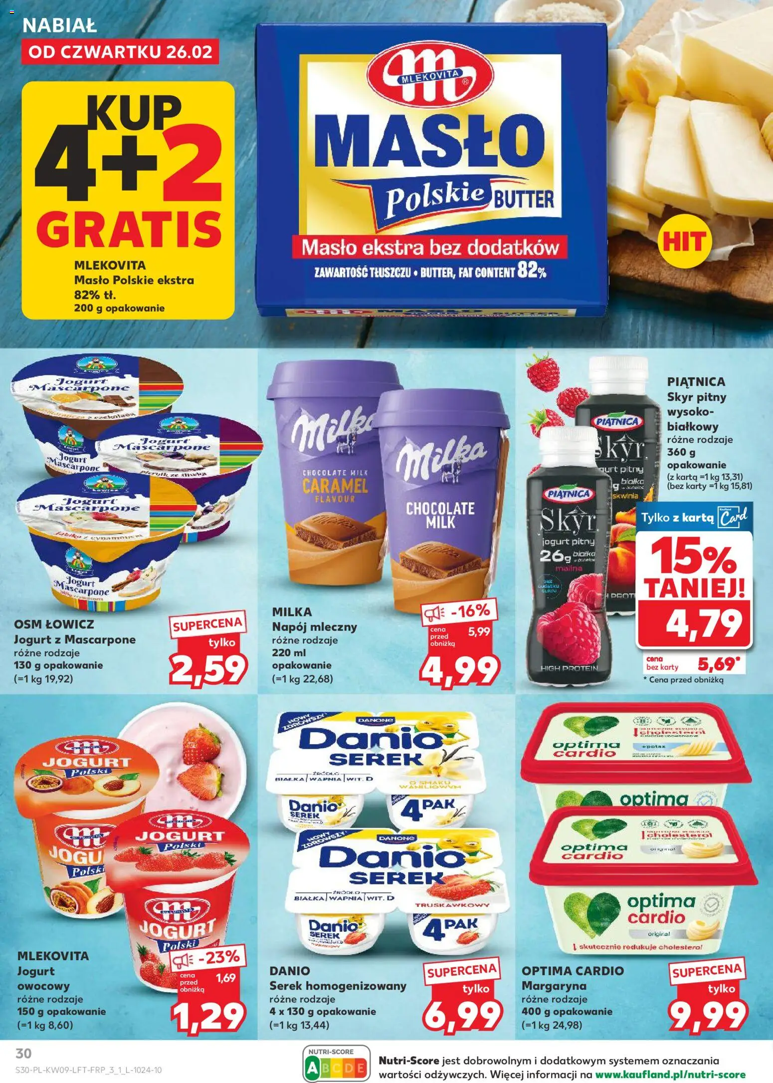 Kaufland gazetka od 26.02.2026 | Strona: 30 | Produkty: Malina, Optima cardio, Jogurt, Skyr