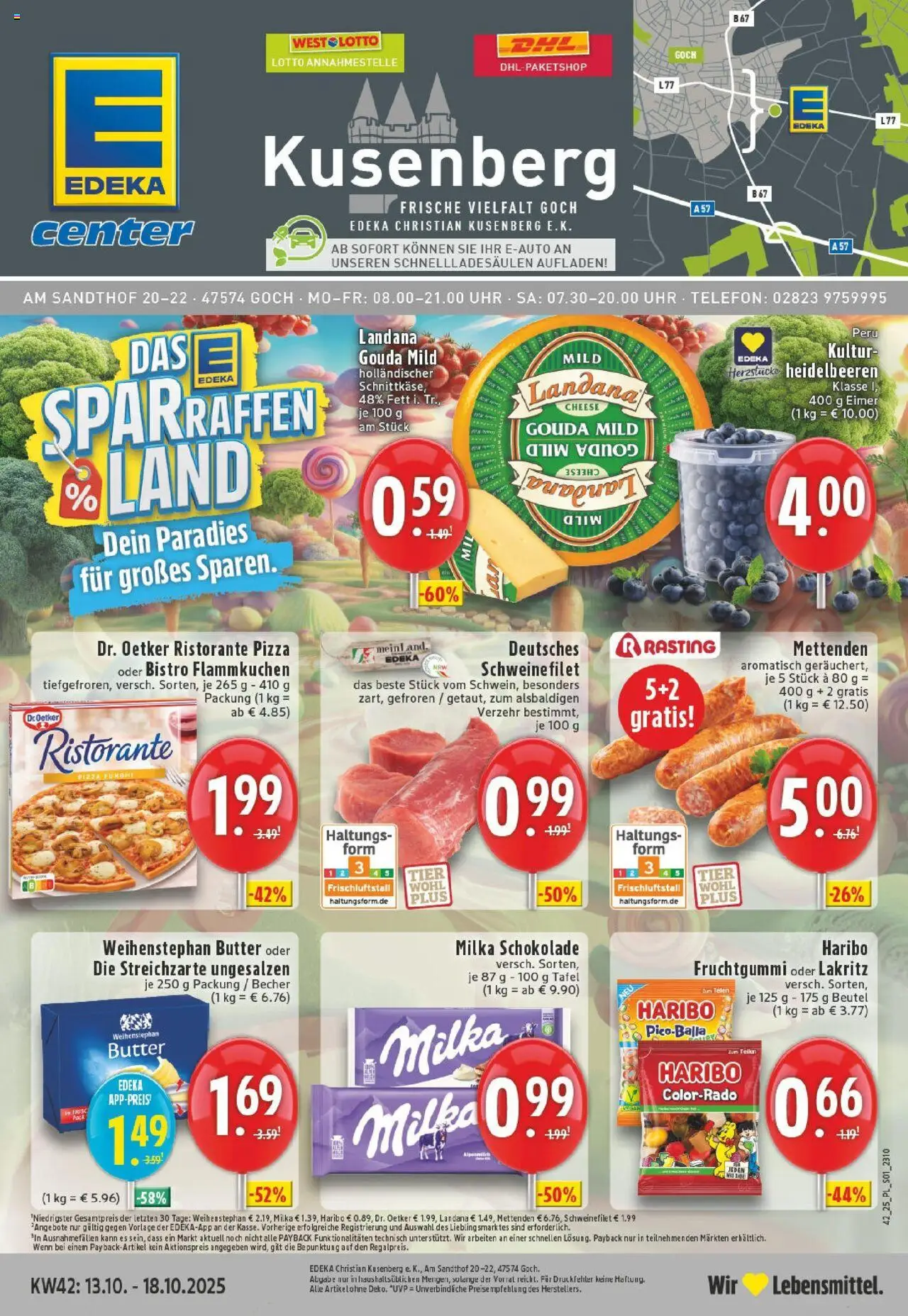 Edeka prospekt Goch	 – gültig ab 13.10.2025 | Seite: 1 | Produkte: Butter, Milka schokolade, Gouda, Schweinefilet
