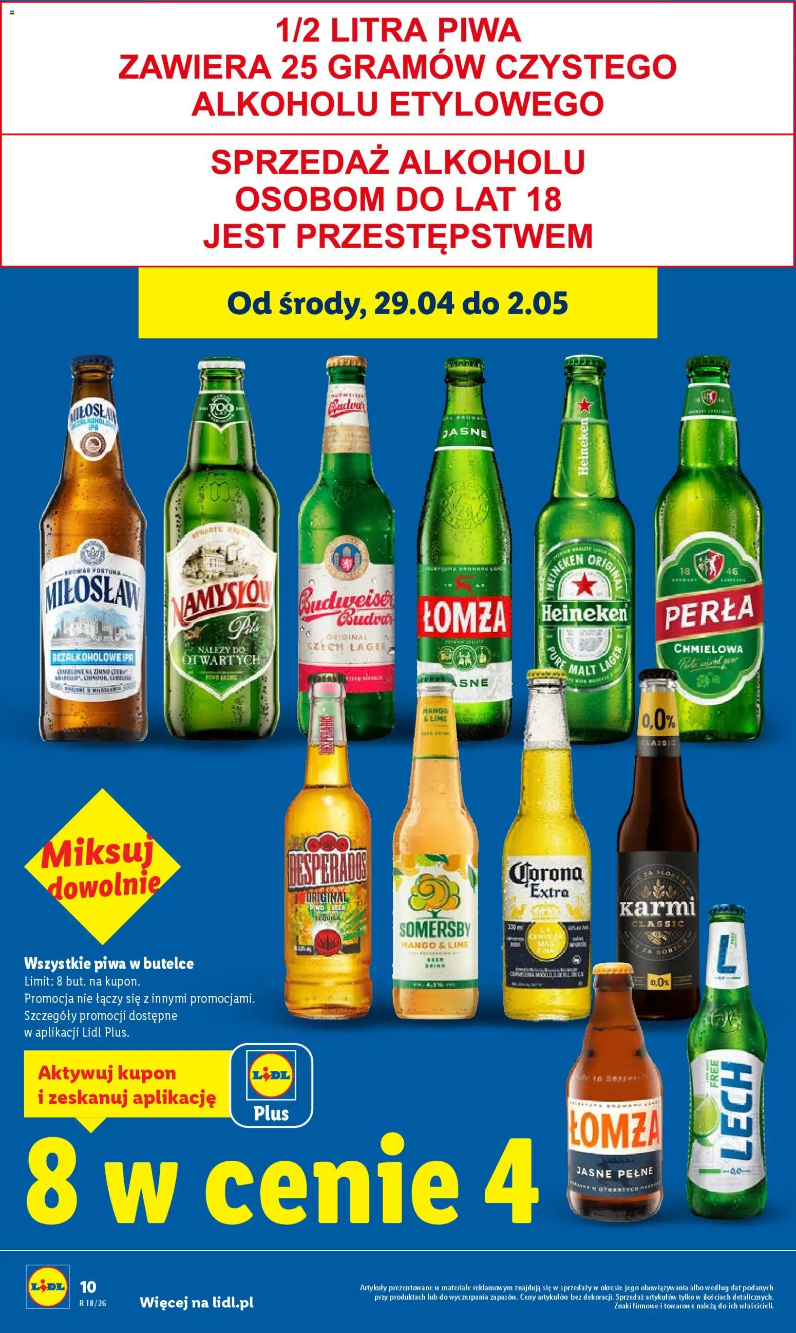 Lidl Polsko leták od 29.04.2026 | Strana: 10 | Produkty: Mango, Budvar, Tequila, Perla