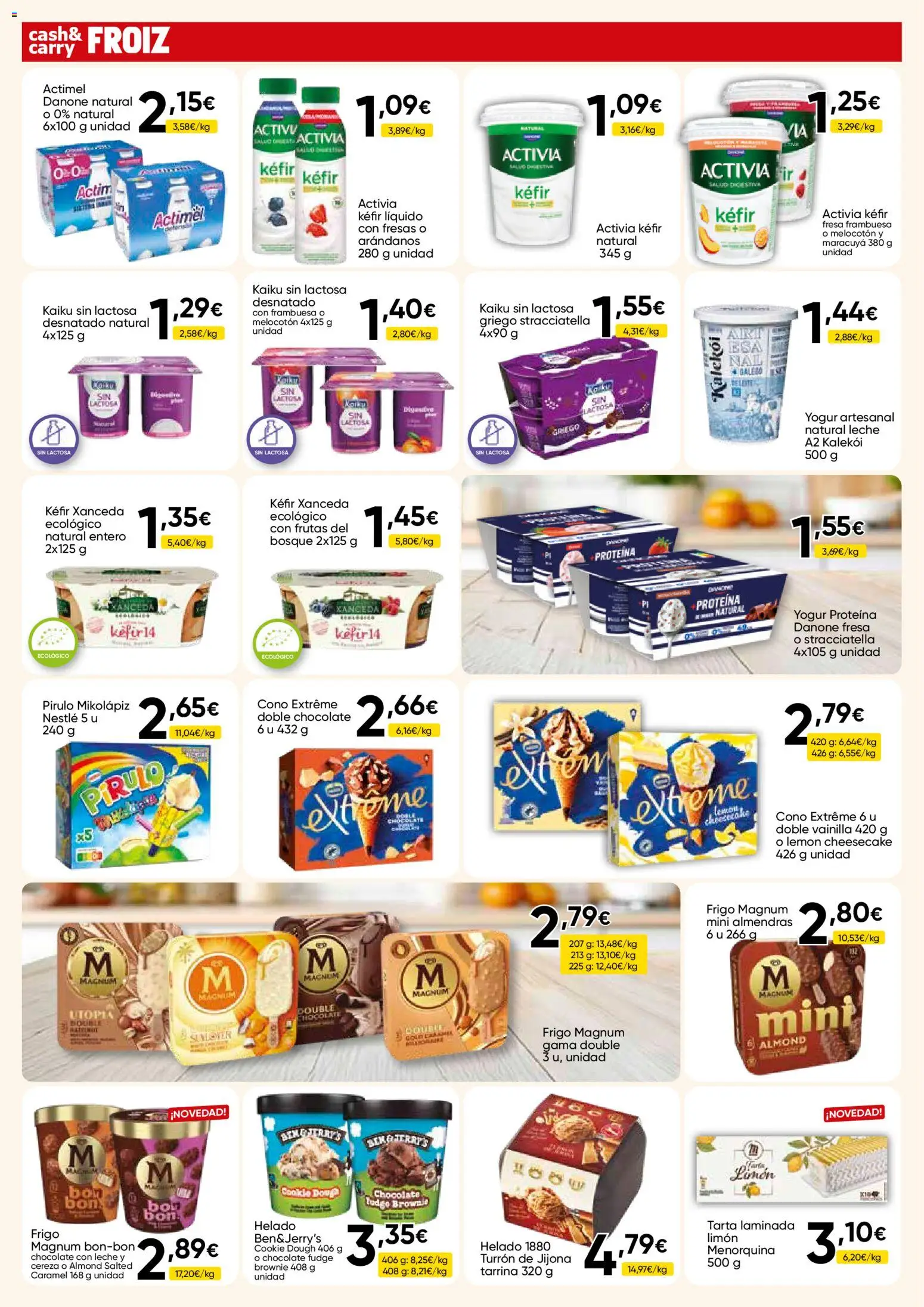 Froiz - Folleto Cash │ válido desde el 28.04.2026 | Página: 6 | Productos: Yogur, Chocolate, Helado, Chocolate con leche