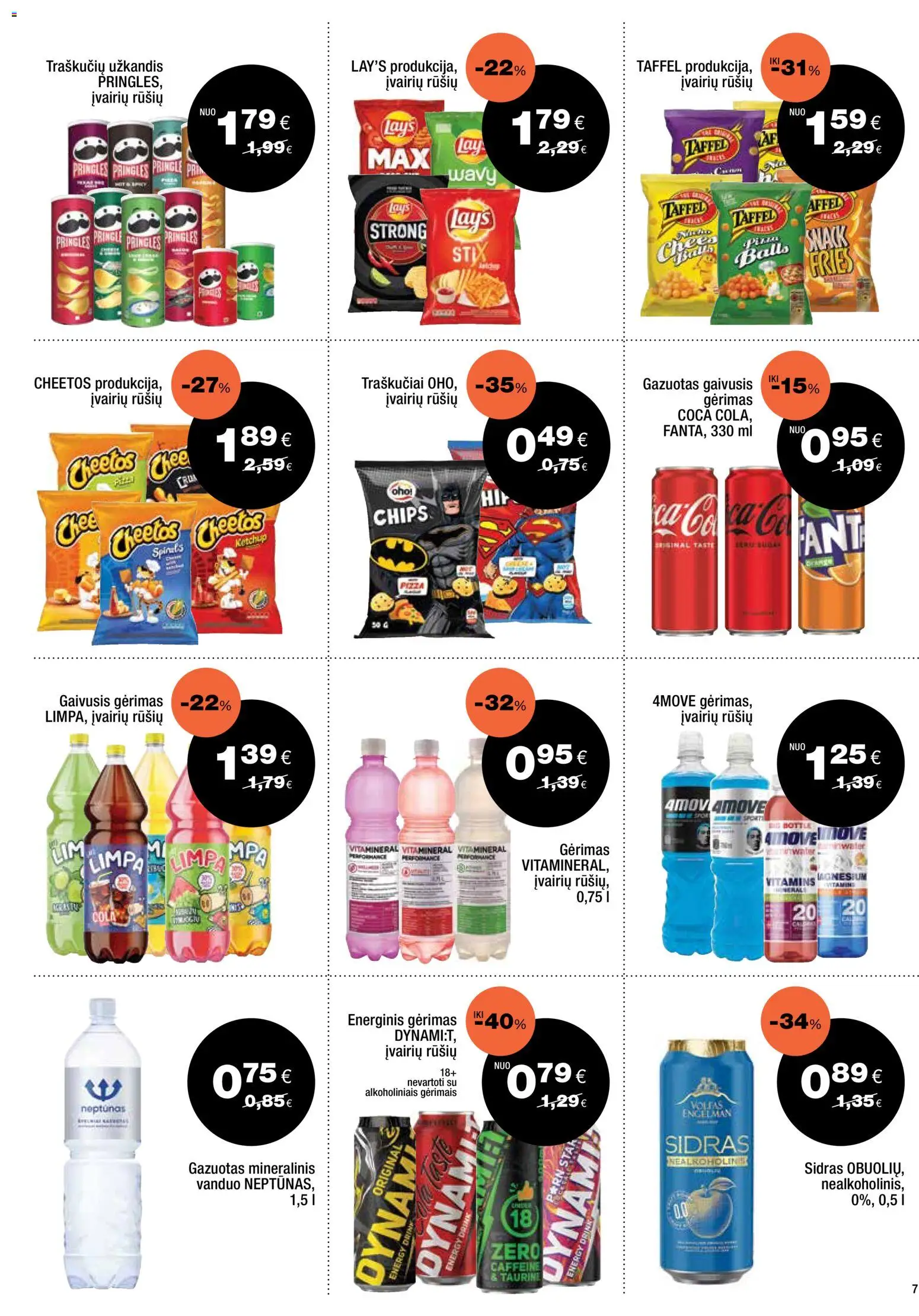 Express market akcijos nuo 08.03.2026 | Puslapis: 7 | Prekių: Gaivusis gėrimas, Energinis gėrimas, Traškučiai