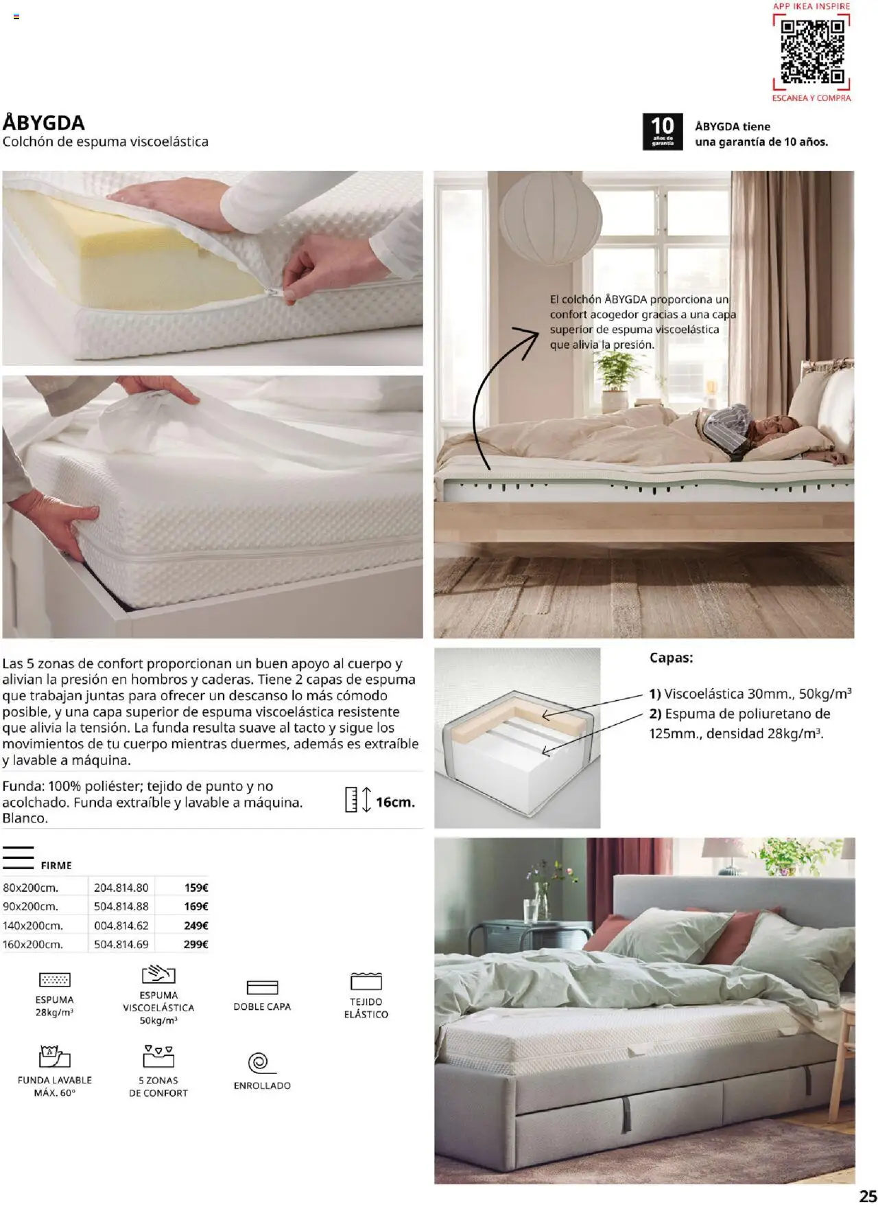 Catálogo IKEA Confort │ válido desde el 04.02.2025 | Página: 25 | Productos: Colchon, Funda