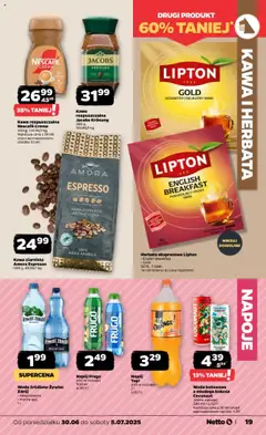 Netto gazetka - Spożywcza od 30.06.2025 | Strona: 19 | Produkty: Top, Woda kokosowa, Napoje, Herbata
