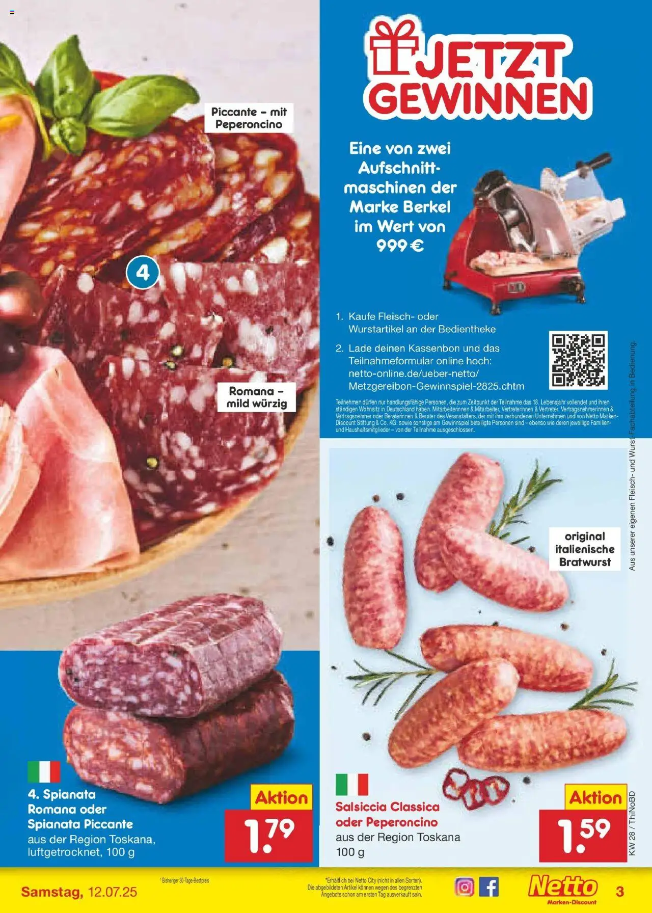 Netto Marken-Discount prospekt Herzberg	 - gültig ab dem 07.07.2025 | Seite: 61 | Produkte: Bratwurst, Fleisch