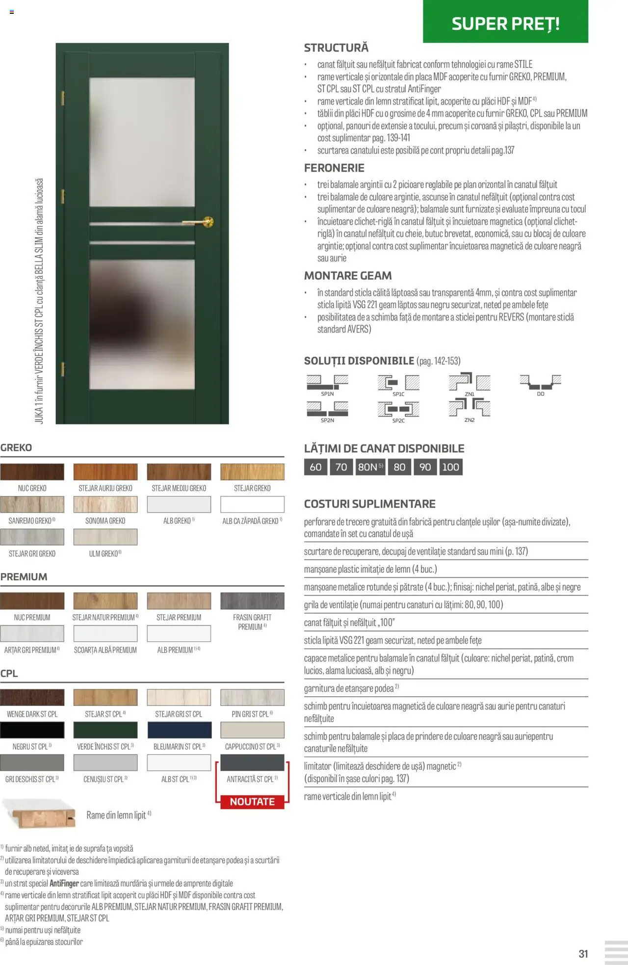 Noul catalog Proges – valabil de la 23.08.2024 | Pagină: 31 | Produse: Ușă