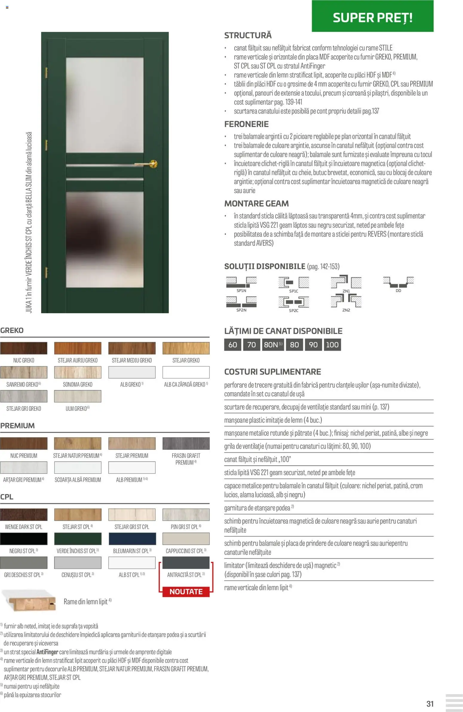 Noul catalog Proges – valabil de la 23.08.2024 | Pagină: 31 | Produse: Ușă