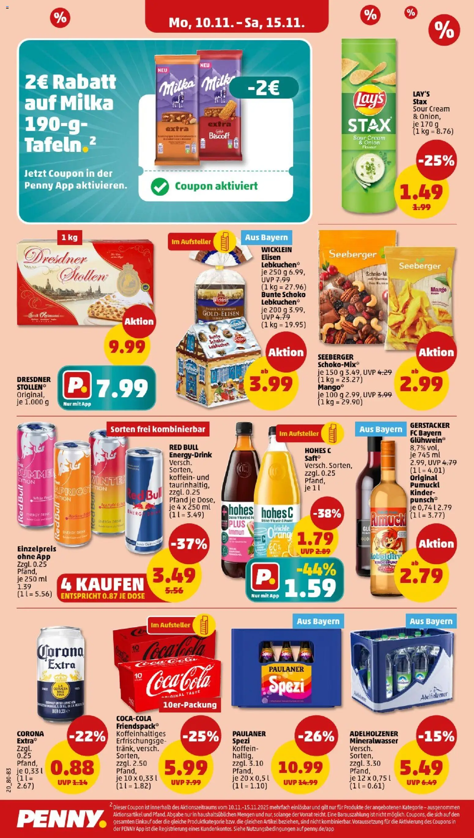 Penny - Bayern – gültig ab 10.11.2025 | Seite: 20 | Produkte: Paulaner spezi, Hohes c, Saft, Paulaner